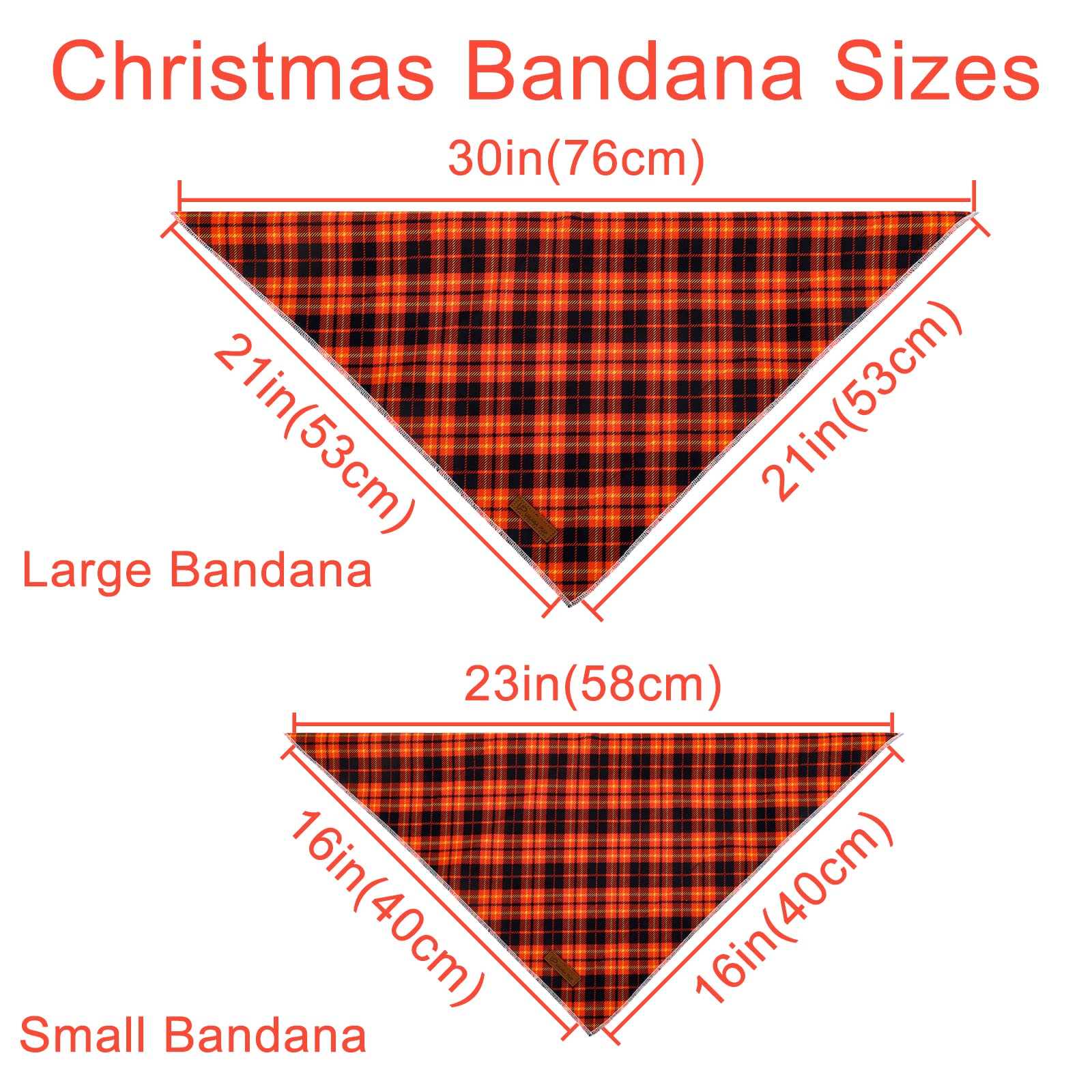 Up Urara Pup Christmas Dog Bandana, Plaid Triangle Bid Scarf, Cotton Pet Kerchief For Girl Boy Dogs Or Cats, Adjustable Fall & W
