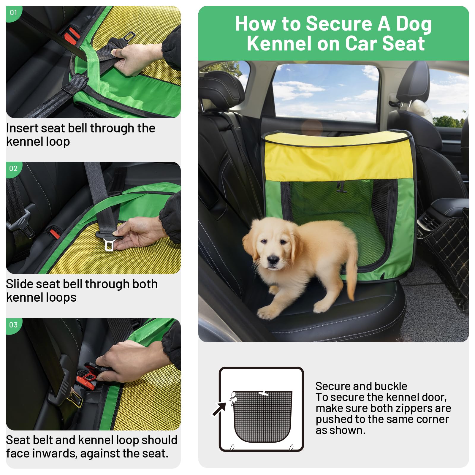 Bumubi Collapsible Dog Travel Crate House Portable Dog Kennel For Small Medium Dogs Foldable Crate For Pets Cat Enclosure Indoor