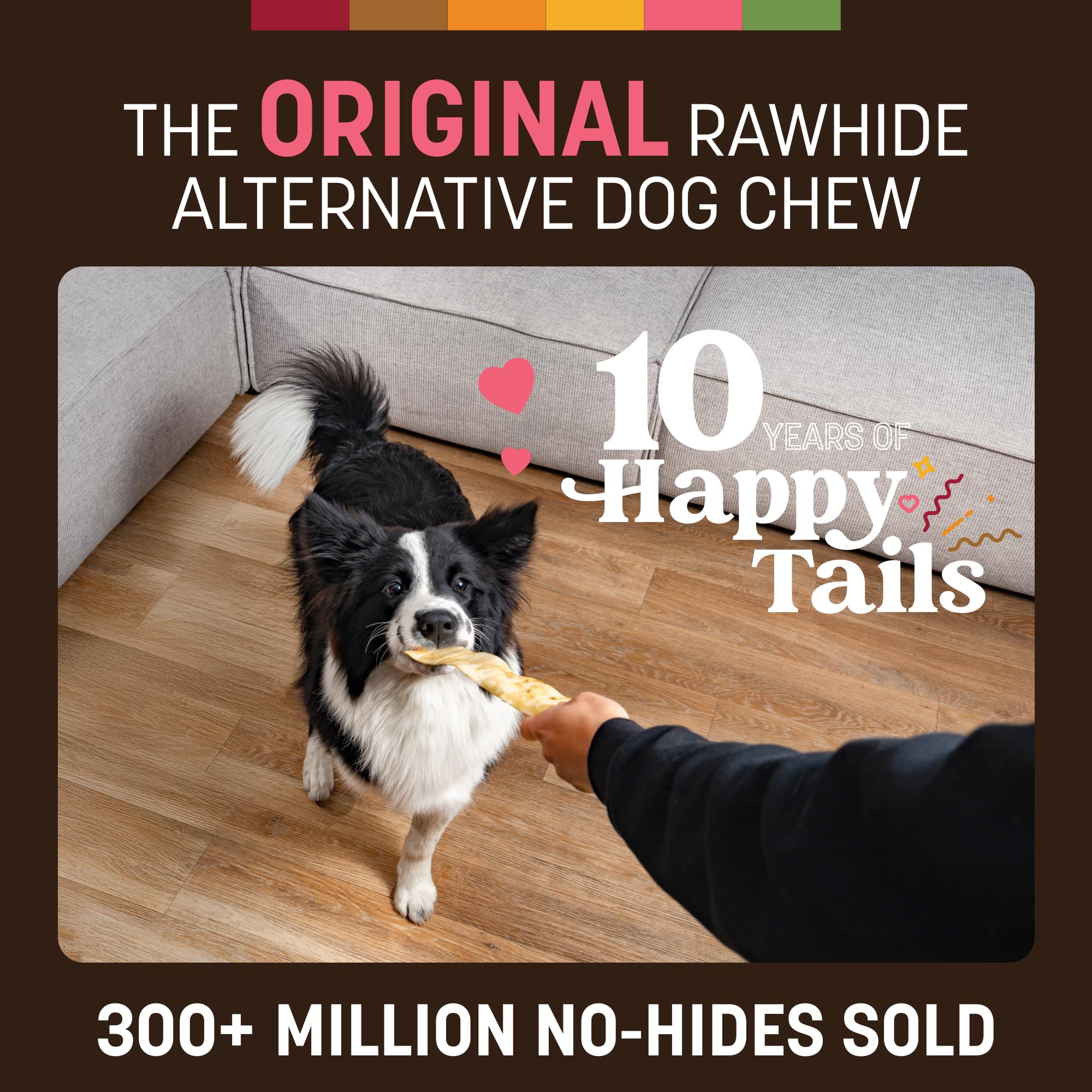 Earth Animal No-Hide Strips Salmon Recipe Natural Rawhide Alternative Dog Chew Treat, Value Pack 3.8 Oz