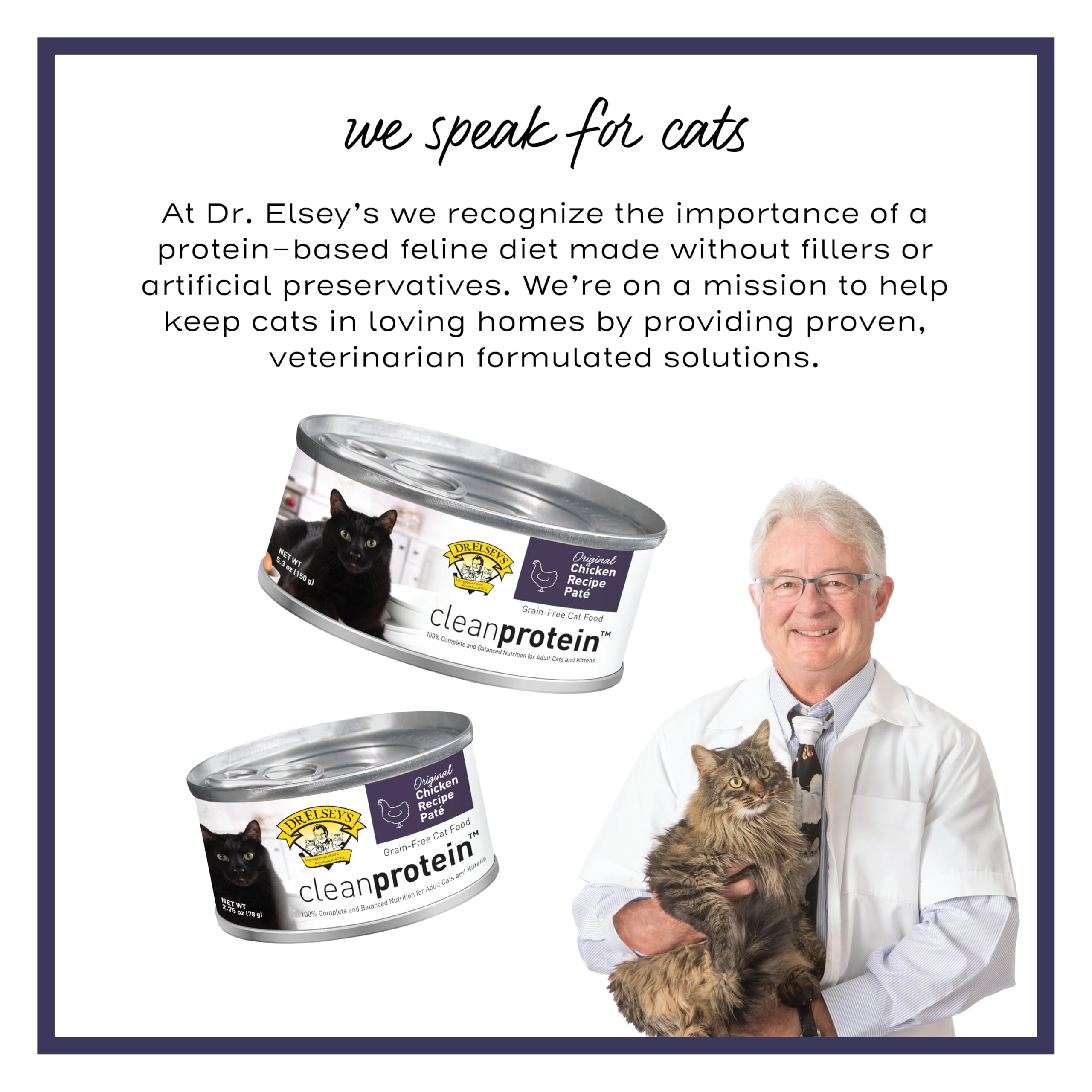 Dr. Elseys cleanprotein Chicken Recipe Wet Cat Food, 2.75 oz Can (Case of 24)