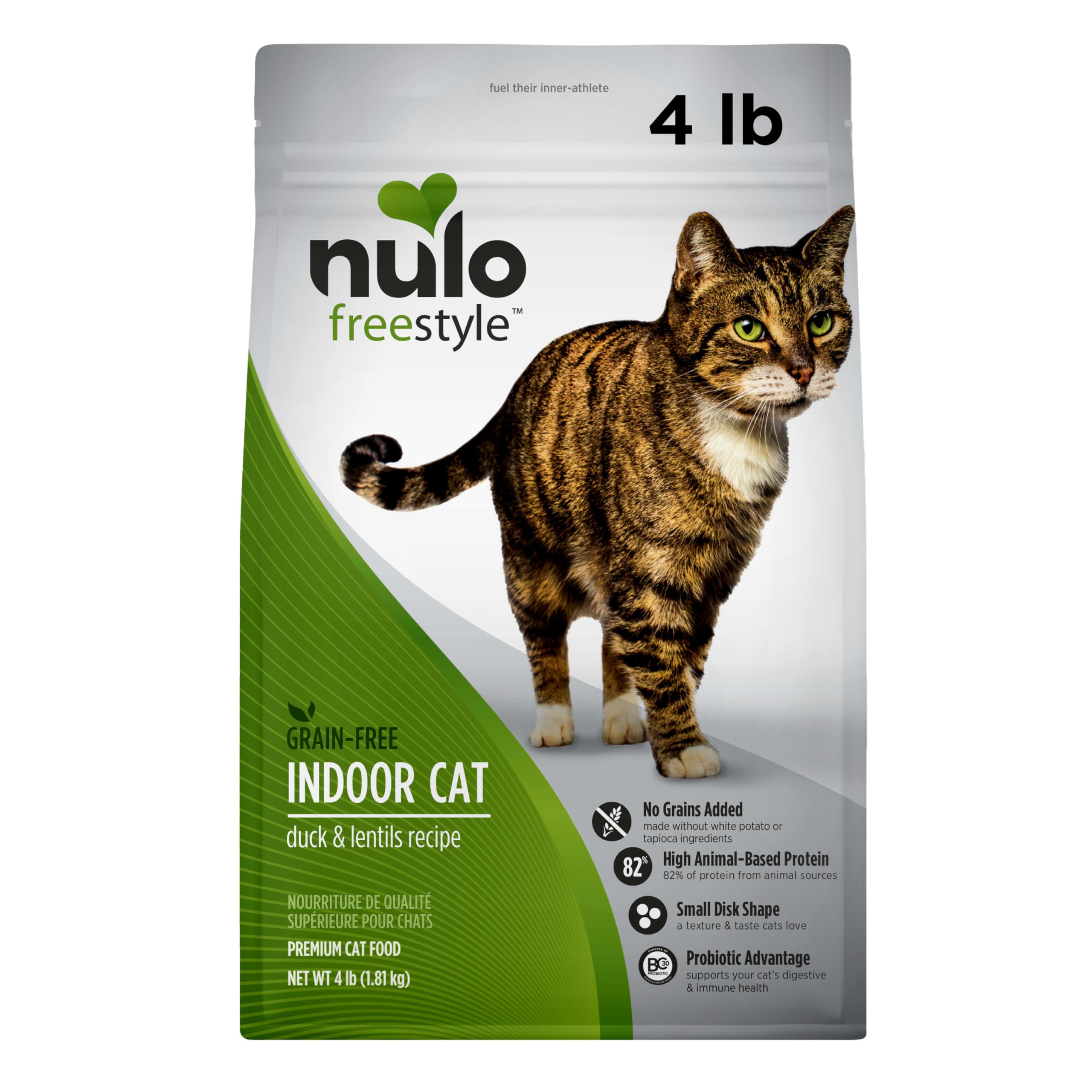 Nulo FreeStyle High Protein Indoor Cat Food, Duck & Cod Recipe - Natural Grain-Free Dry Indoor Cat Food with Omega Fatty Acids, 