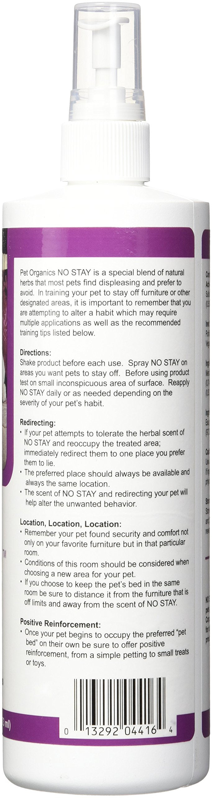 Pet Organics (Nala) Dnb04416 No-Stay Furniture Dog Spray, 16-Ounce
