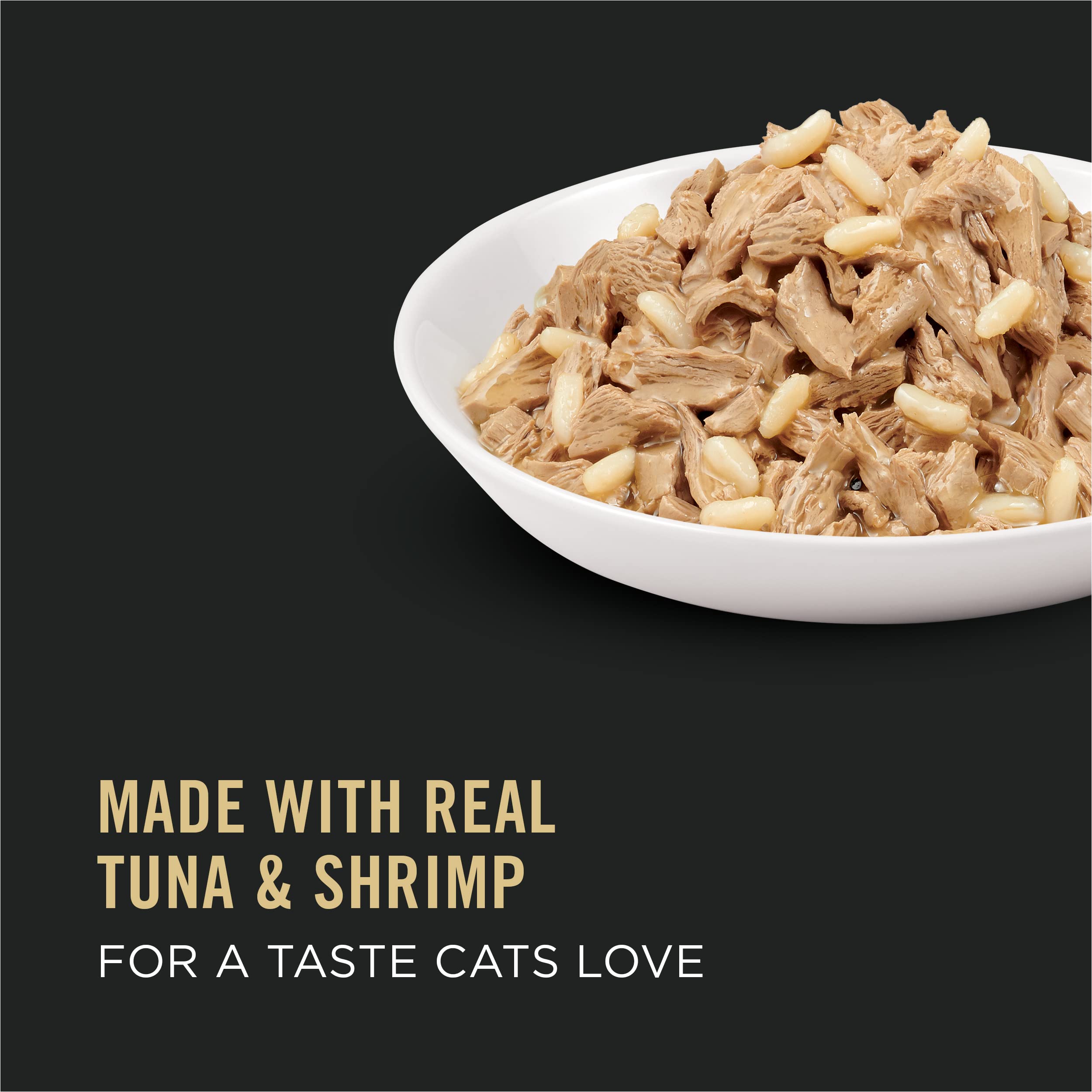 Purina Pro Plan Gravy, High Protein Wet Cat Food, COMPLETE ESSENTIALS Tuna, Shrimp & Rice Entree in Sauce - (Pack of 24) 3 oz. P