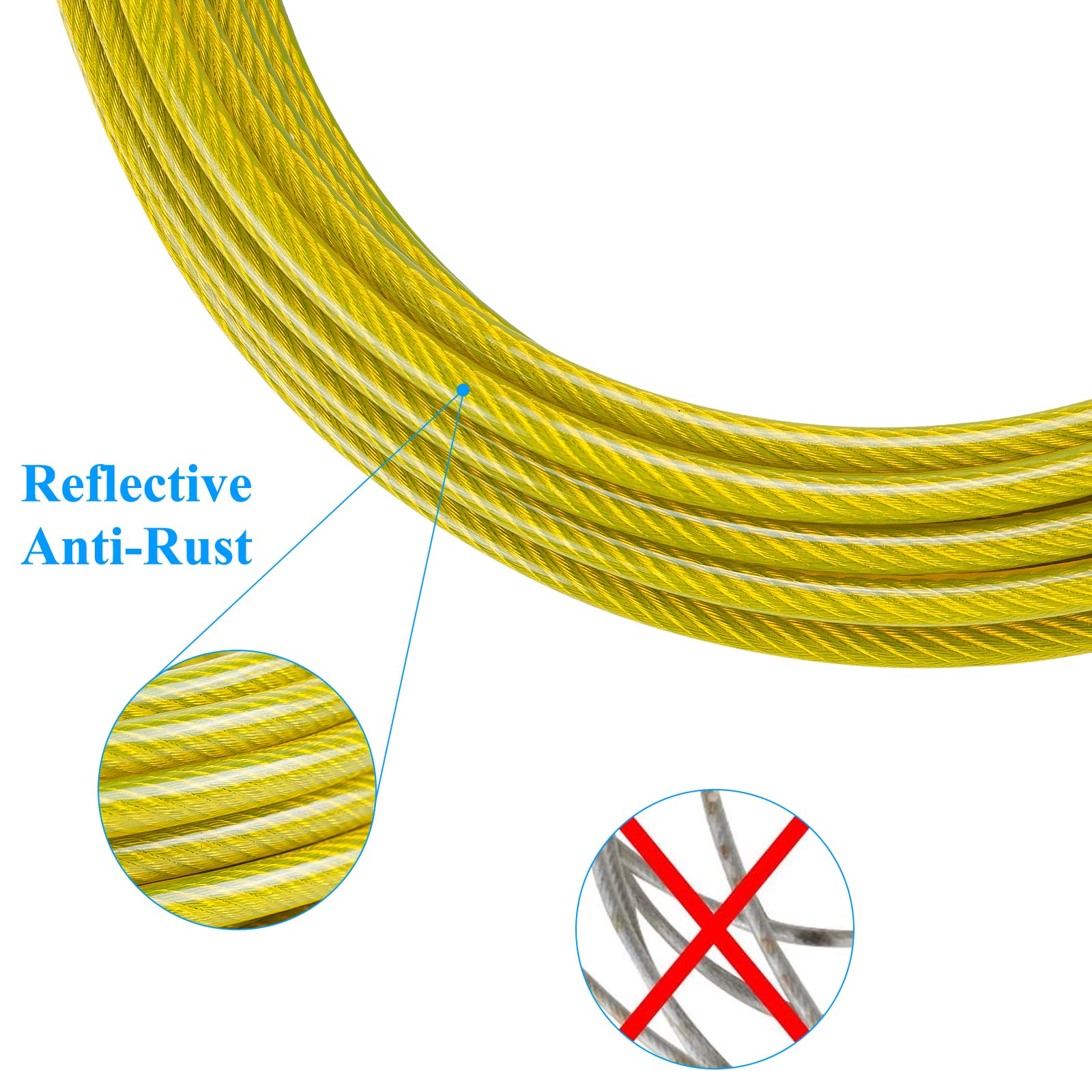 Xiaz Tie Out Cable For Dogs, 10Ft Dog Leads For Yard, Heavy Duty Dog Tie Out Cable For Large Dogs Up To 250Lbs, Durable Dog Runner Tether Line For Yard Or Camping