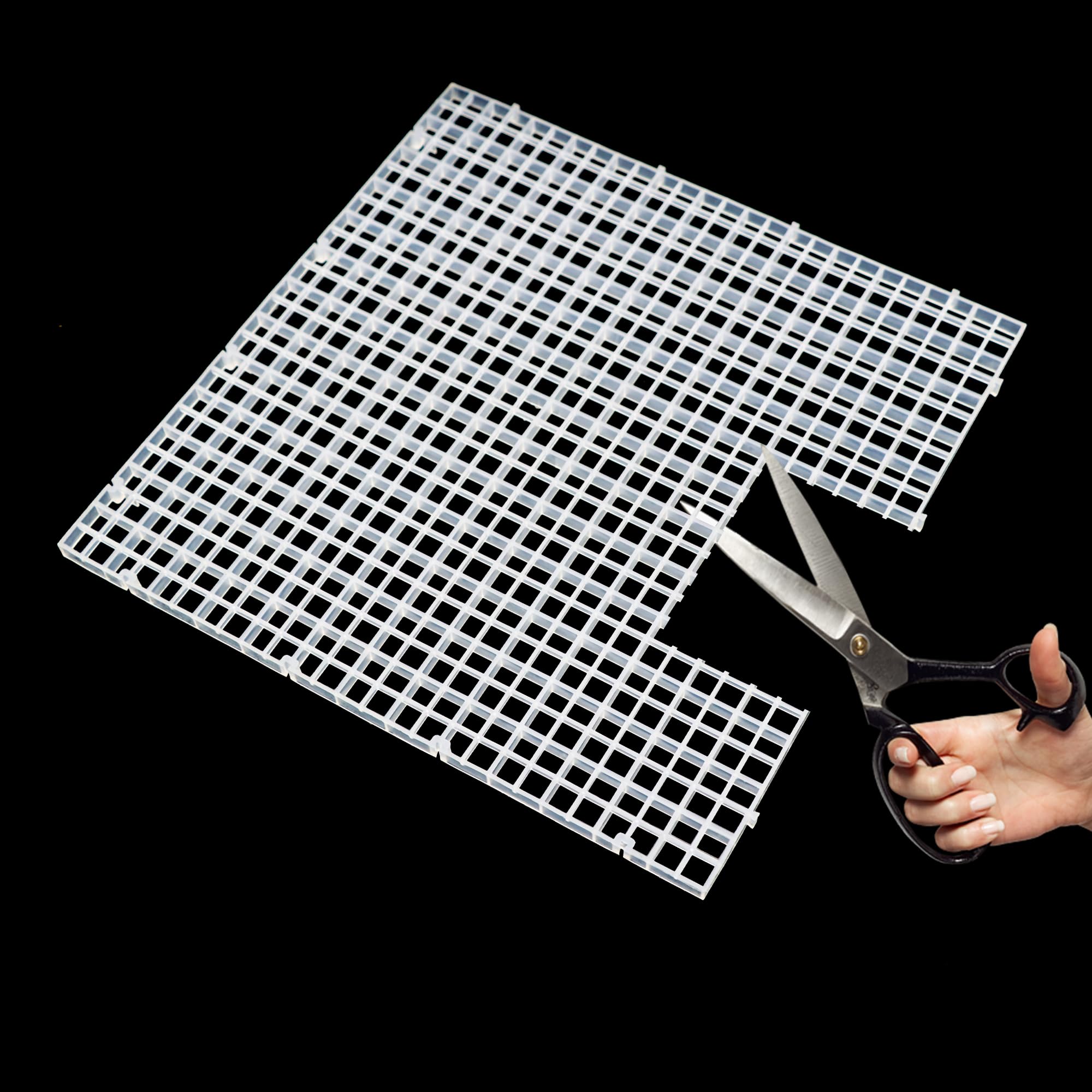 Aquarium Fish Tank Bottom Isolation 8 Pcs, Plastic Egg Crate Grid Divider Tray Egg (L 8pcs)