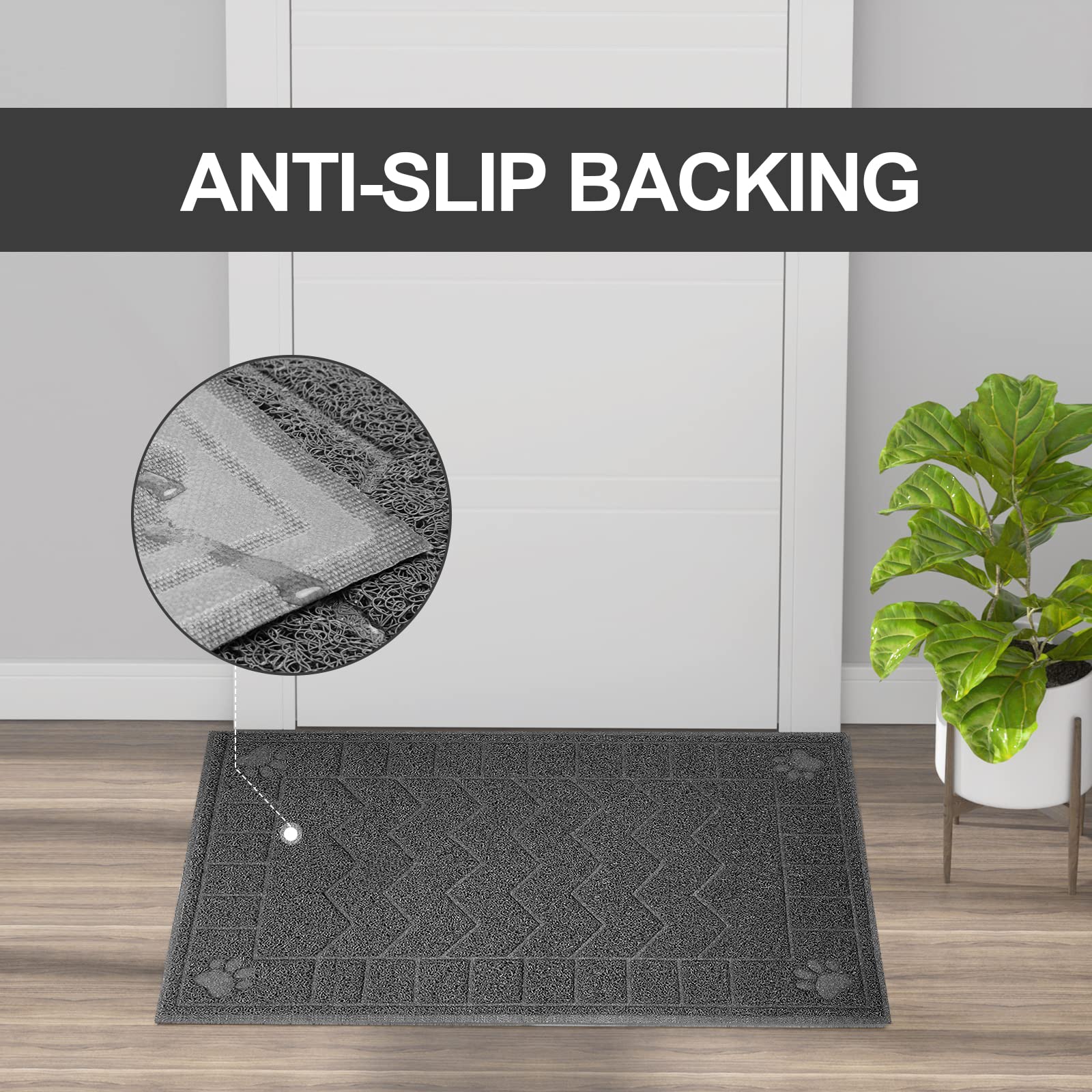 Motsamla Cat Litter Mat, Litter Trapping Mat Soft On Kitty Paws, 35' X 24' Kitten Litter Box Mat For Cleaner Floors, Waterproof, Easy Clean, Durable Large Size Cat Litter Pad For Kitten.