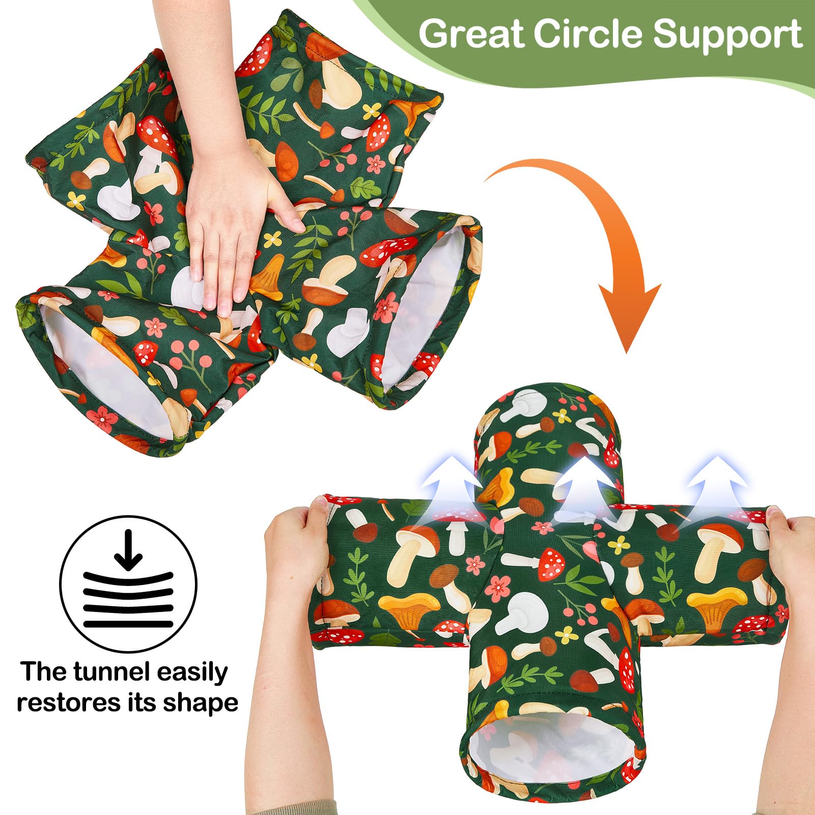 Bienbee Guinea Pig Tunnel, 4 Way Washable Guinea Pig Hideout,Foldable Rabbit Tunnel Guinea Pigs Toys For Bunny Hamster Chinchill