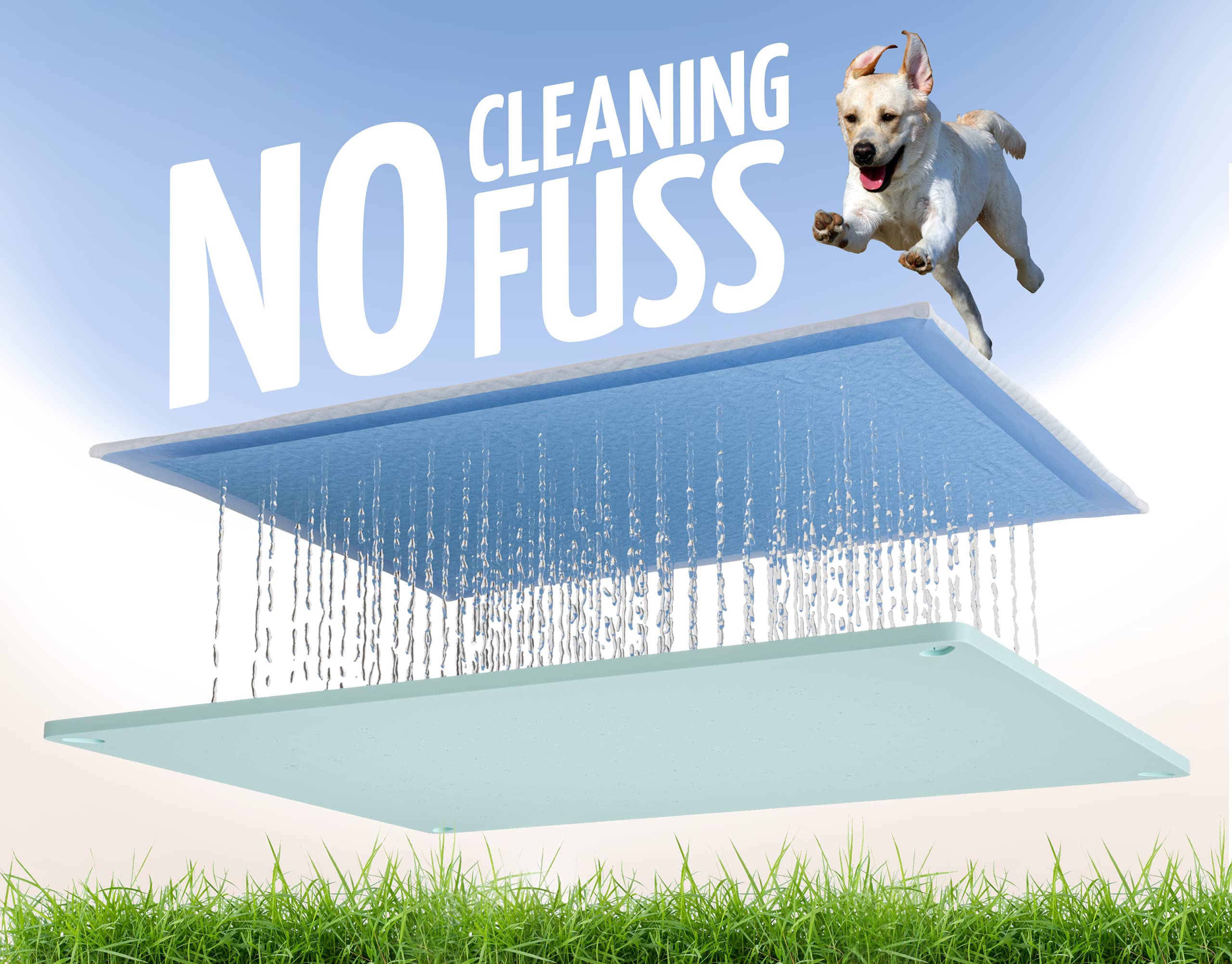 Skywin Tidyfriend Pee Pad Holder Tray 30 X 23 Inches, 2 Pack Silicone Dog Potty Tray, Easy To Clean No Spill Dog Potty Training