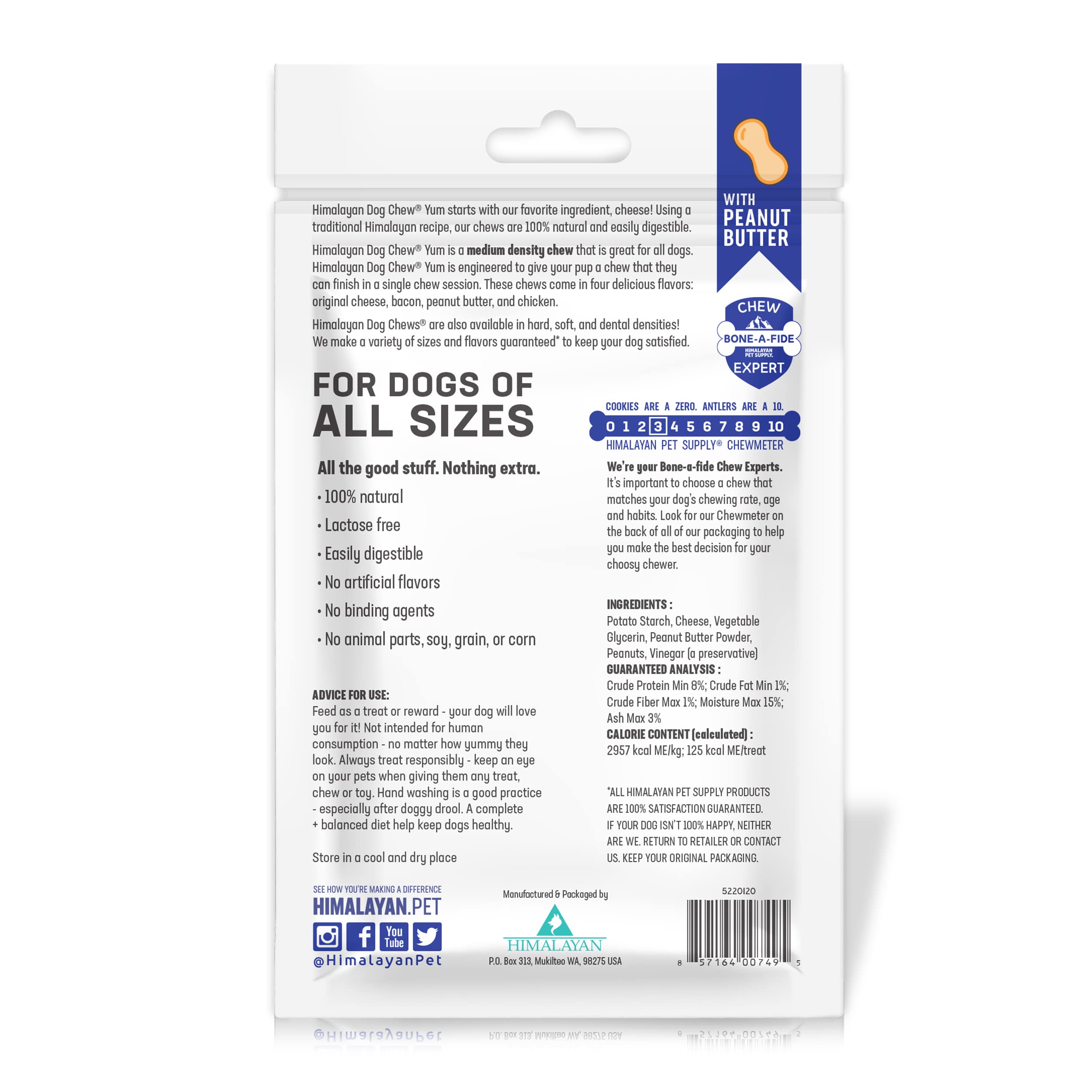Himalayan Dog Yaky Yum Peanut Butter 4.5Oz