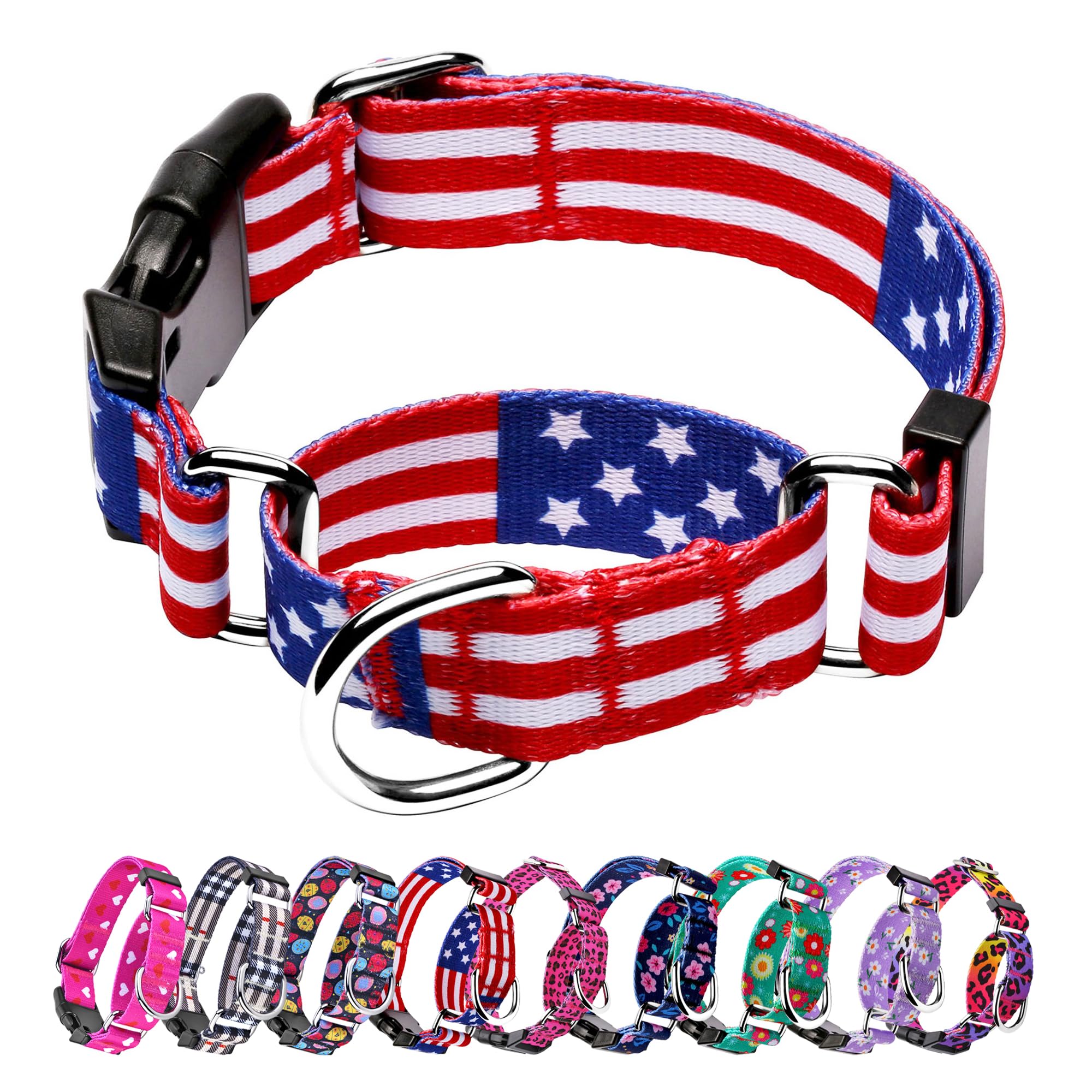 Martingale Collar For Dogs, Adjustable Soft Nylon Dog Collars With Special Design Cute Patterns For Small Medium Large Dog