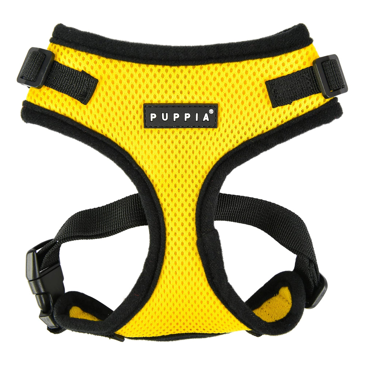Puppia Ritefit Dog Harness Mesh Over-The-Head All Season No Pull No Choke Walking Training Adjustable Neck & Chest For Small & Medium Dog - Yellow - Small