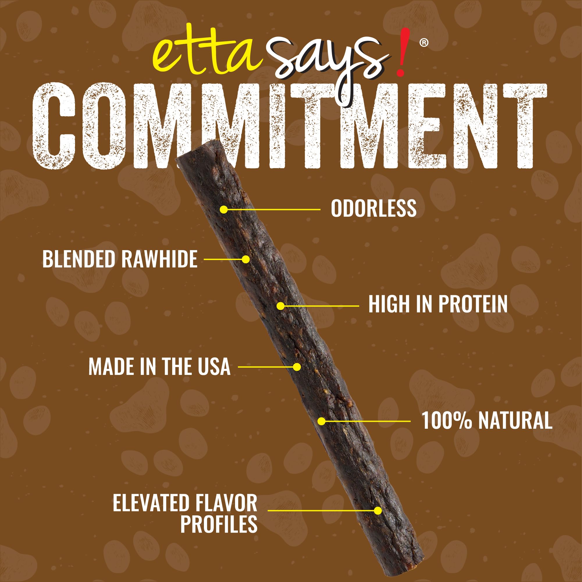 etta says! Premium Crunchy 7 Buffalo Dog Chews - Grain-Free Dog Treats, Good for Teeth, Easy to Digest - Made in The USA (20 Cou
