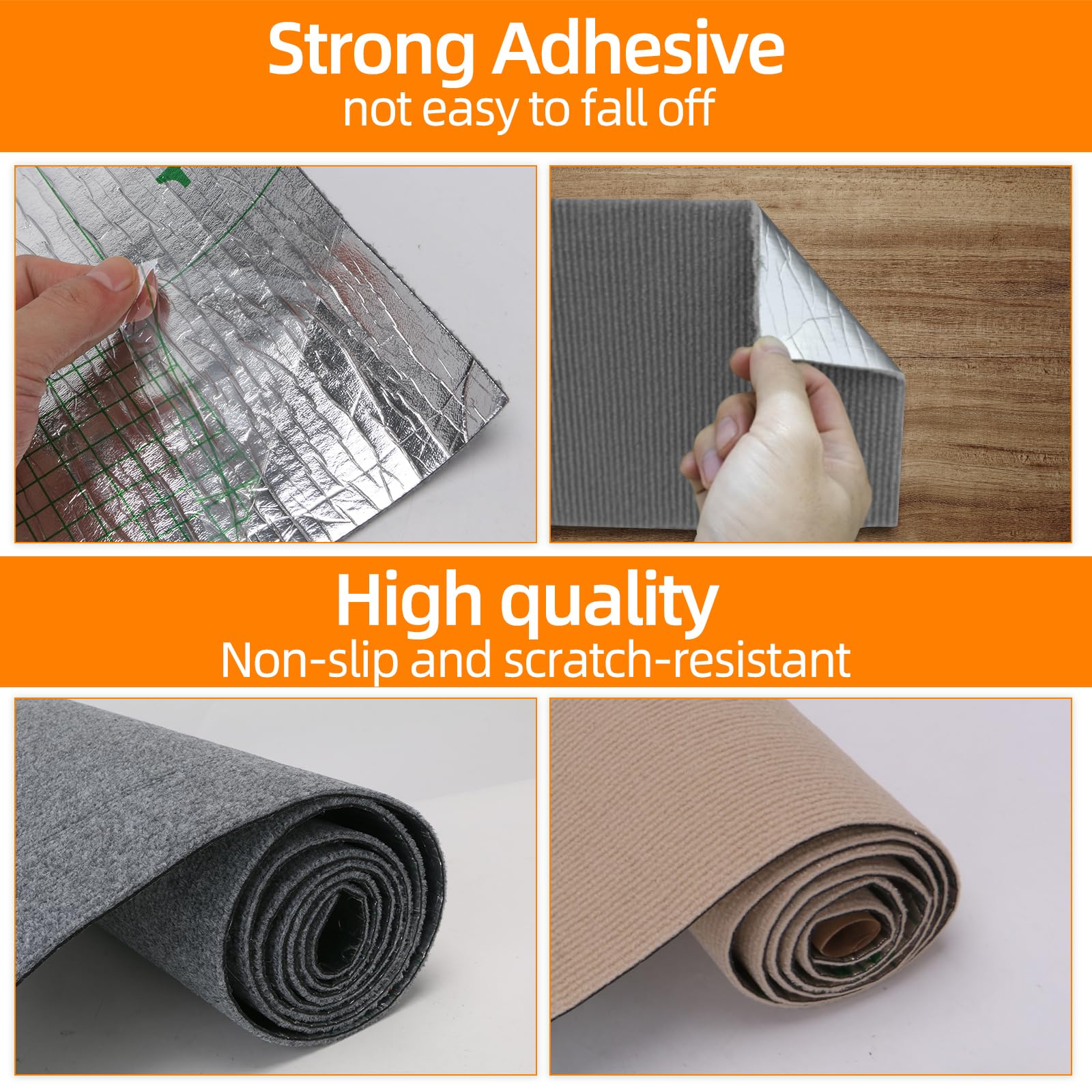 Xuyedoglsh Cat Scratch Mat, Trimmable Self-Adhesive Carpet Pad, Decorative Tree Shelf, Wall, Scratching Post, Couch Protector 78