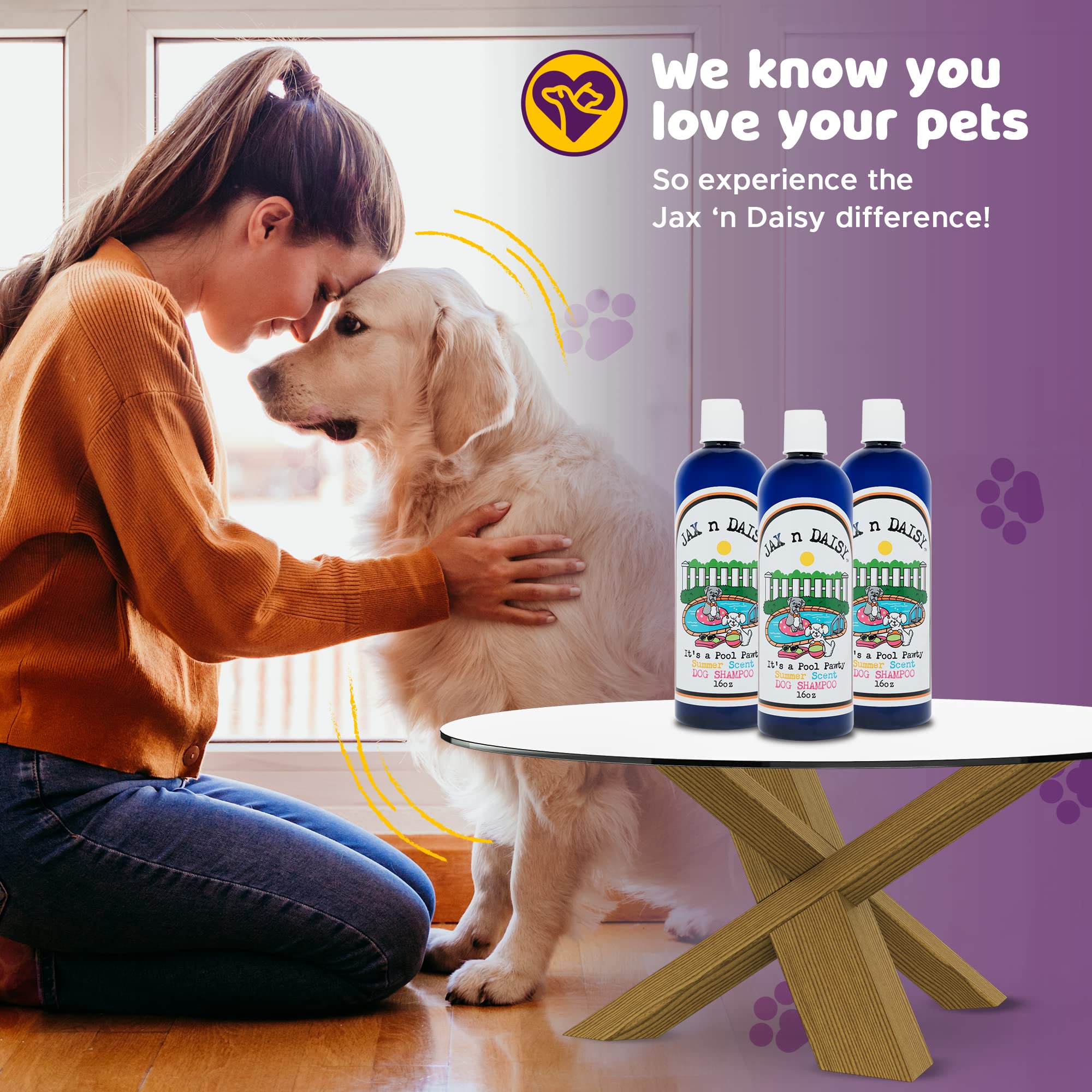 Jax N Daisy It S A Pool Pawty Summer Scent Dog Shampoo Essential Oil Shampoo For Dogs Gentle Dog Hair Cleanser Fresh Clean Cruel