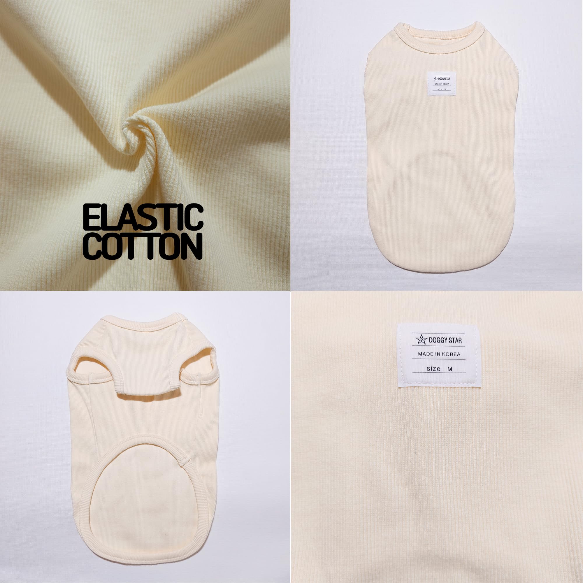 D Doggy Star Dachshund Clothes For Dogs Mini And Adults T Shirts (L,Solid Ivory)