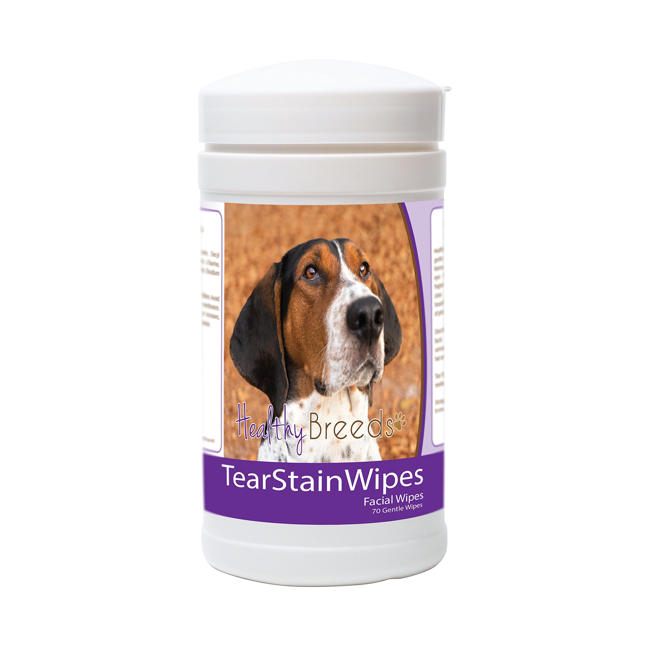 Healthy Breeds Treeing Walker Coonhound Tear Stain Wipes 70 Count