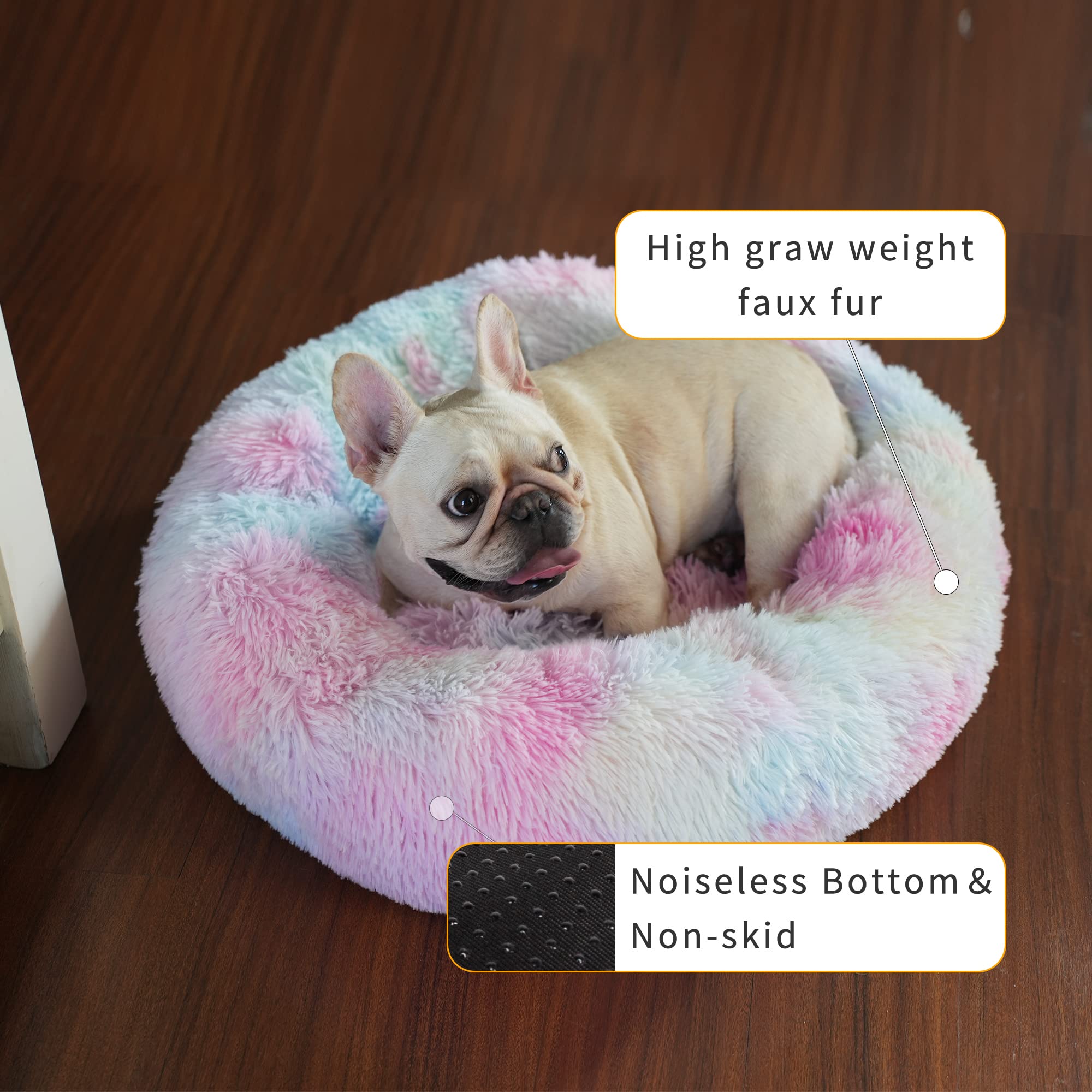Nononfish Puppy Beds For Small Dogs Washable For Crate 23 Inches Self Warming Anti Anxiety