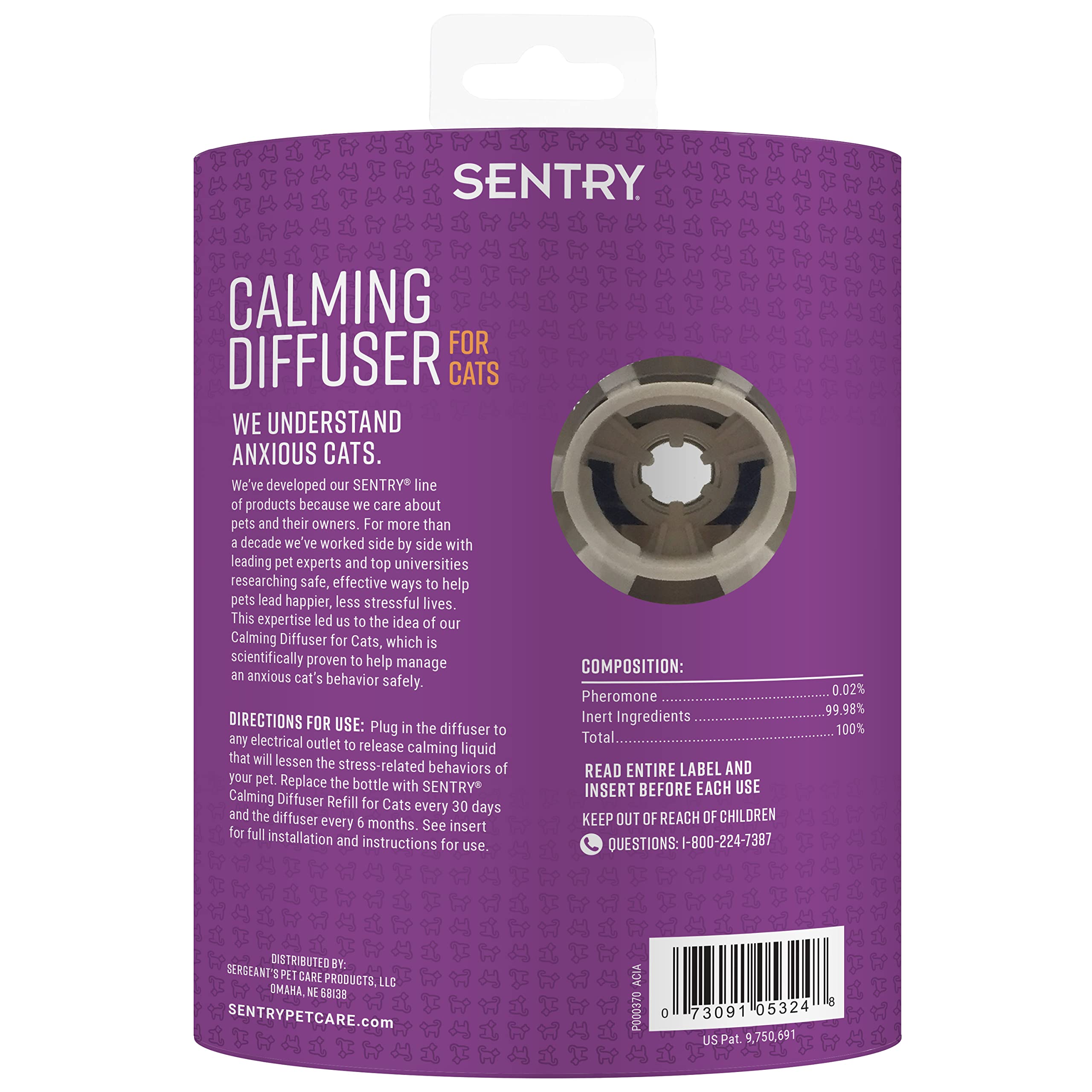 SENTRY PET CARE Sentry Calming Diffuser Cat 1.5oz