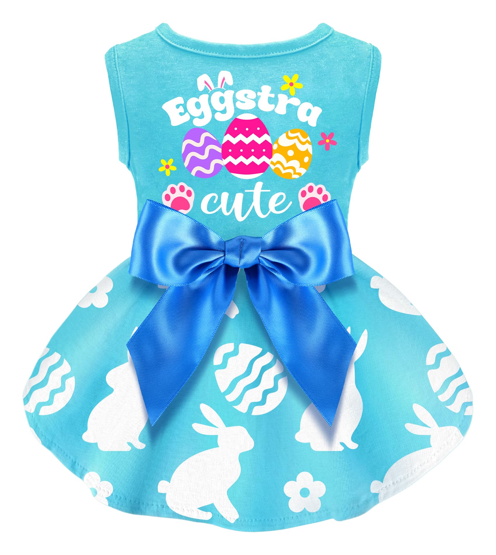 Baobicute Dog Easter Outfit - Cute Happy Easter Day Dress - Bunny Eggs Easter Dog Cat Clothes - Pink Tulle Pet Doggie Apparel - 
