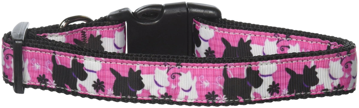 Pet Dog & Cat Nylon Collar or Leash, &quot;Plaid Pups&quot; LG Collar