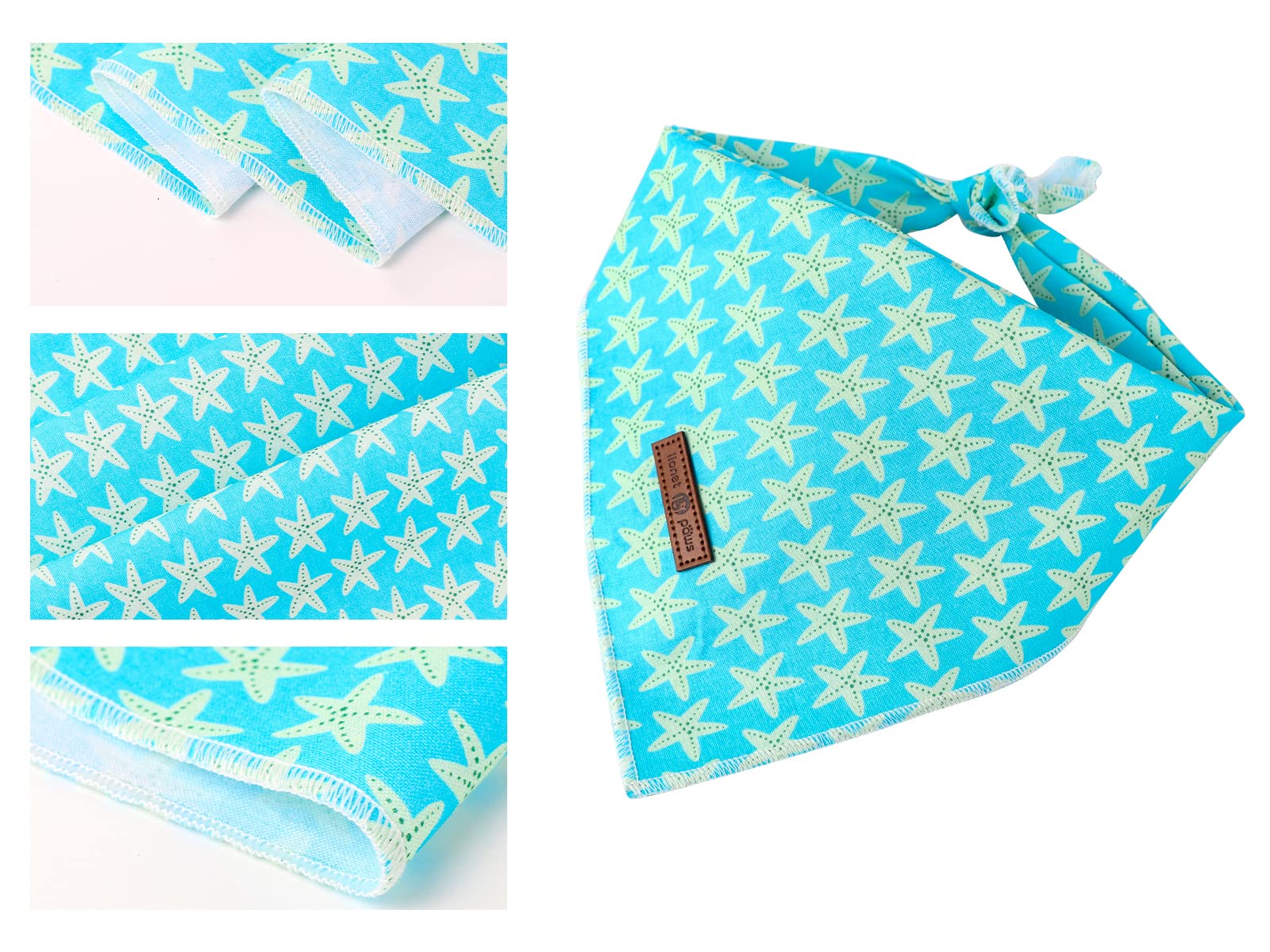 Lionet Paws Summer Dog Bandanas 2 Pack, Washable Triangle Bibs Scarves, Adjustable Triangle Holiday Scarves For Medium To Extra
