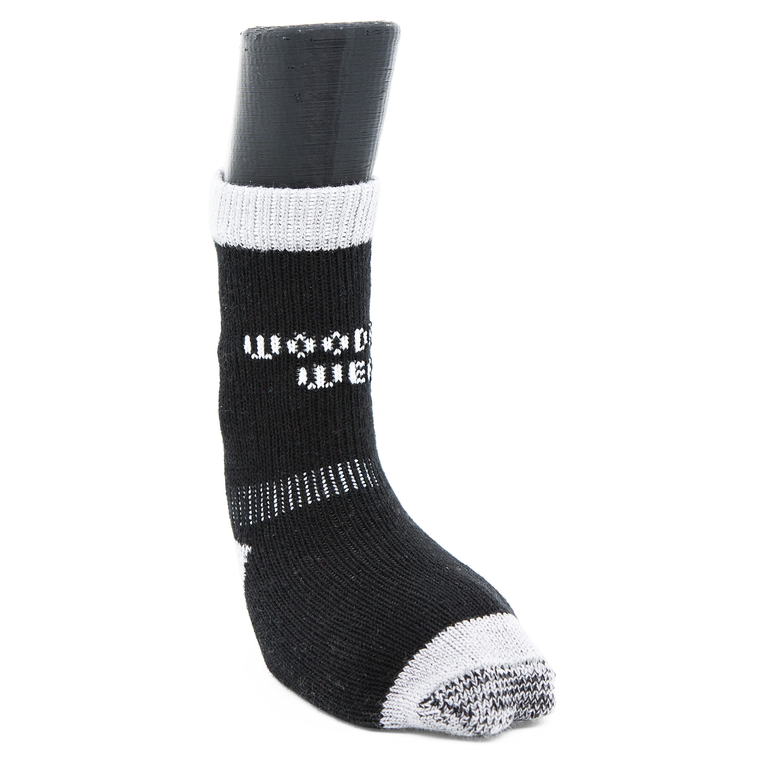 Woodrow Wear, Power Paws Greyhound Edition Advanced Dog Socks, Black Grey, L, Fits 70-95 pounds