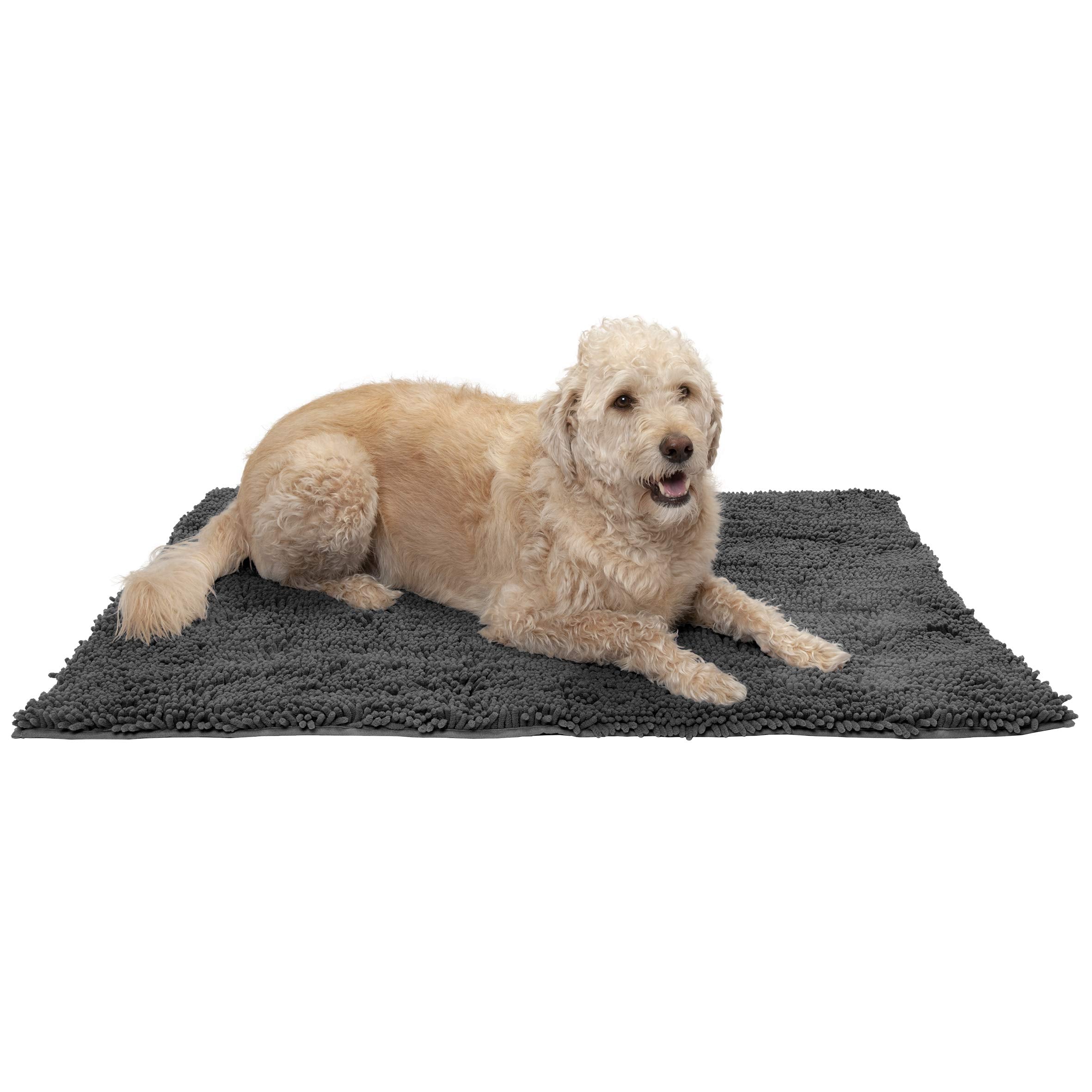Furhaven 44 x 35 Highly Absorbent Dog Door Mat for Muddy Paws, 100% Washable, Perfect for Entryway, Kitchen, & Bathroom Use - Ch