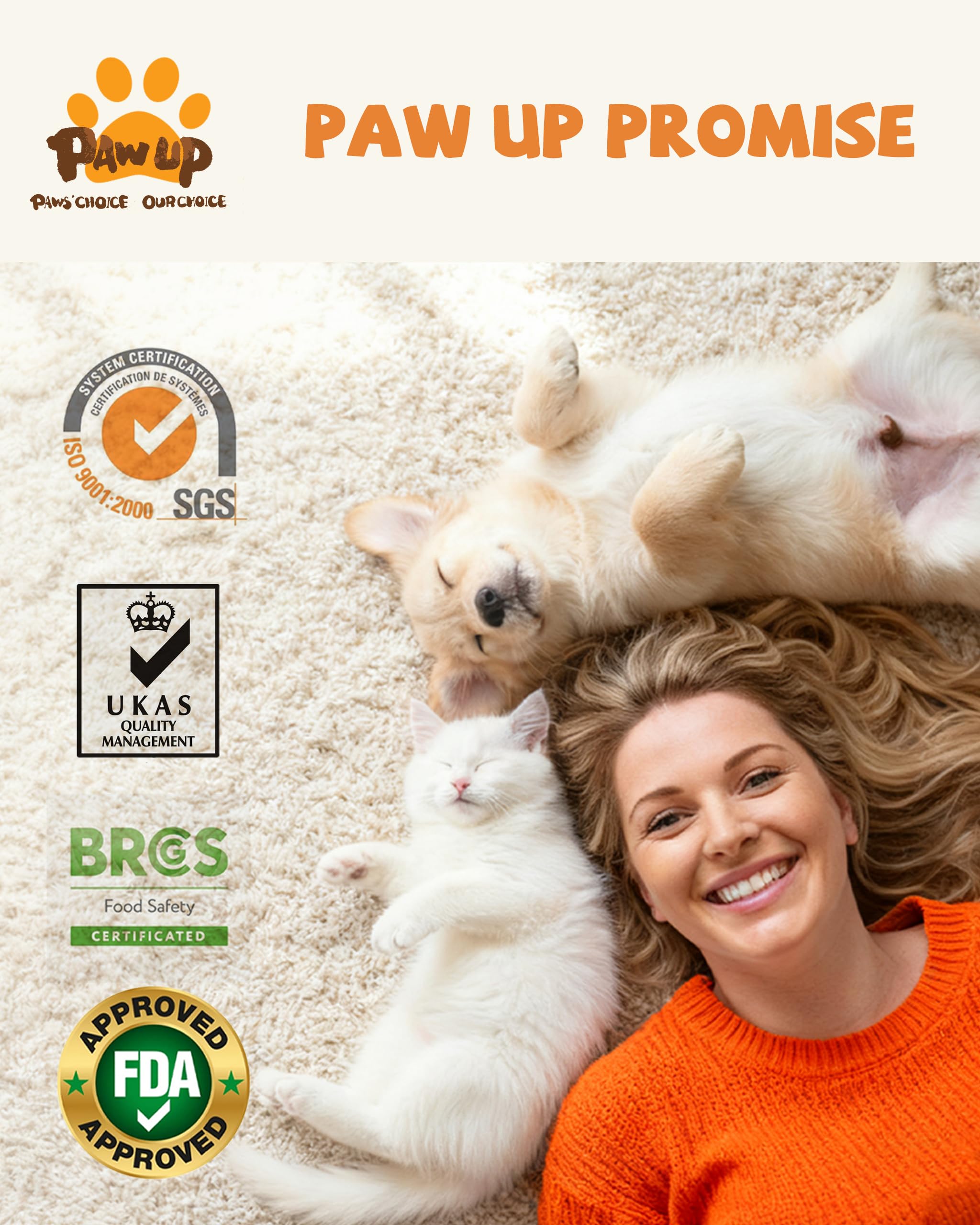 PAWUP Freeze Dried Cat & Dog Treats, Natural Quail Egg Yolk, Single Ingredient, High-Protein Pet Snacks for Skin & Coat Health,