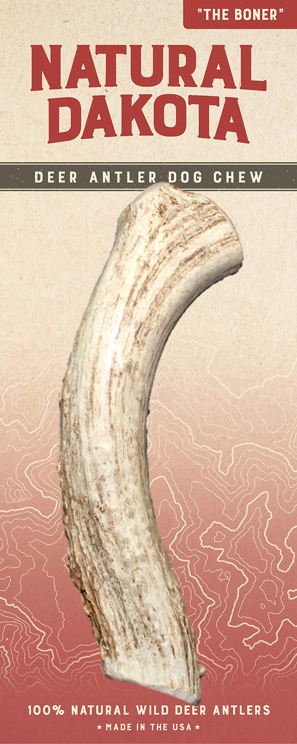Natural Dakota Premium Deer Antler Chew Toys (Large) The Boner