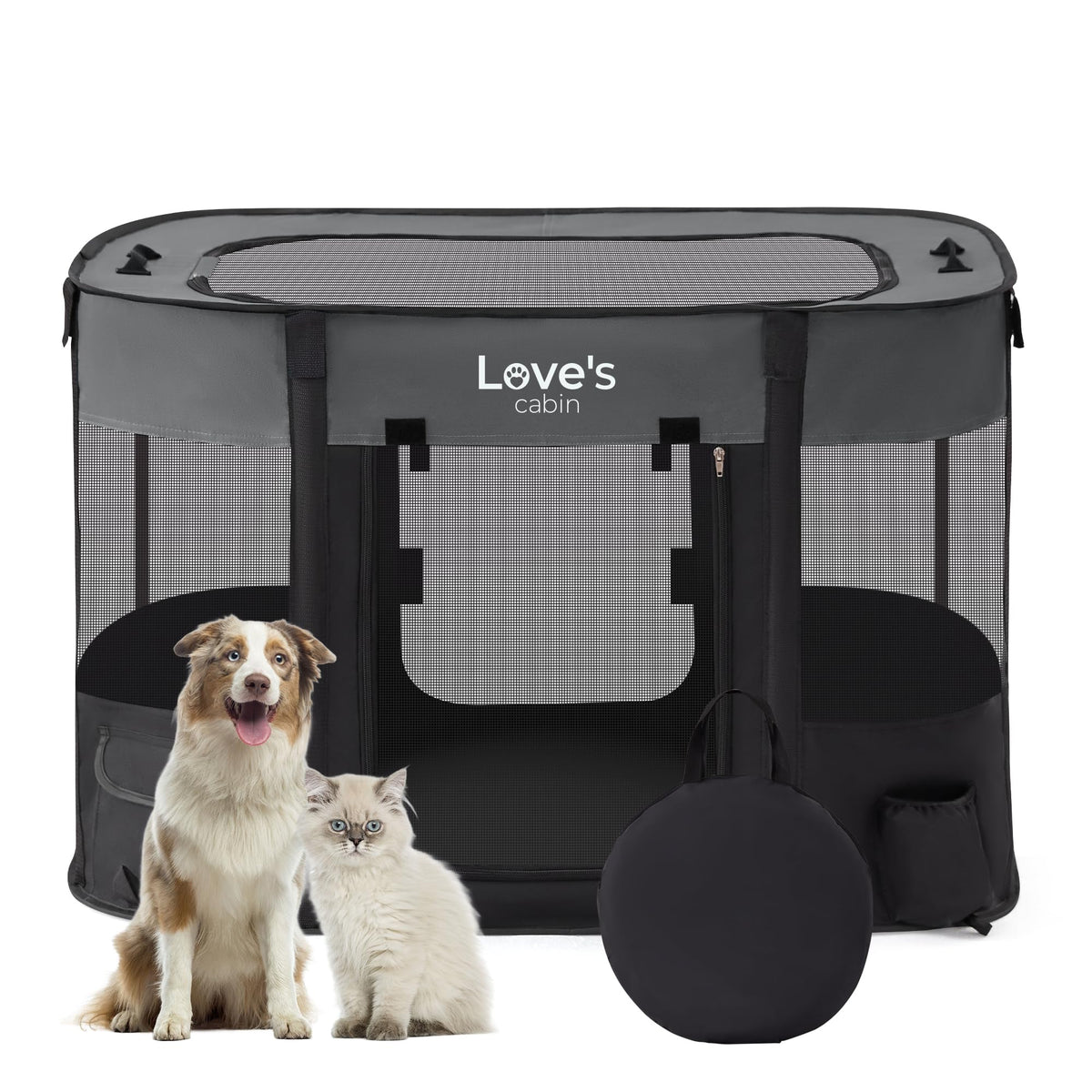 Love'S Cabin Pet Puppy Dog Playpen, Small Dog Tent Crates Cage Indoor/Outdoor, Portable Exercise Playpen For Dog And Cat, Foldab