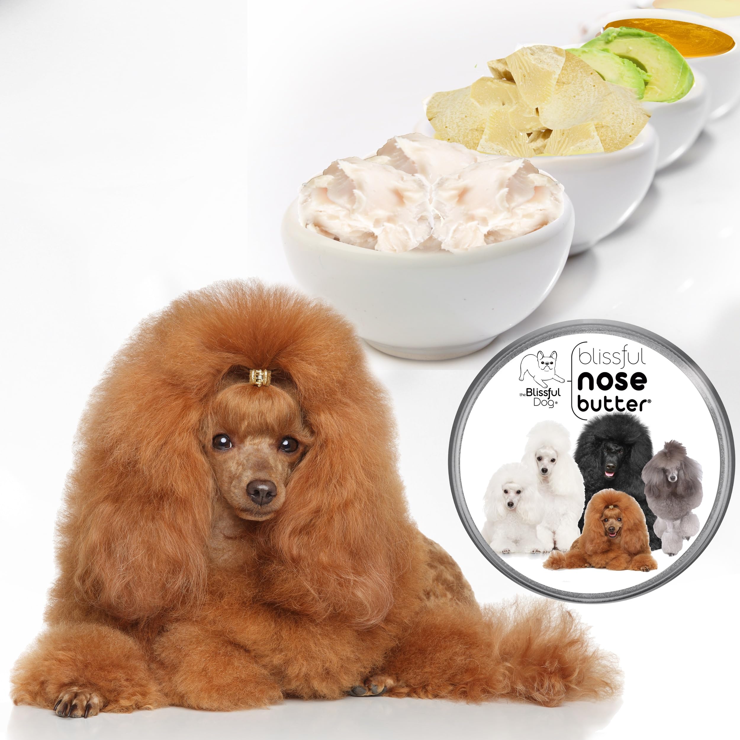 The Blissful Dog Poodle Nose Butter, Versatile Dog Nose Balm for Dry Nose, Handcrafted Nose Moisturizer, Easy-to-Apply Dog Essen