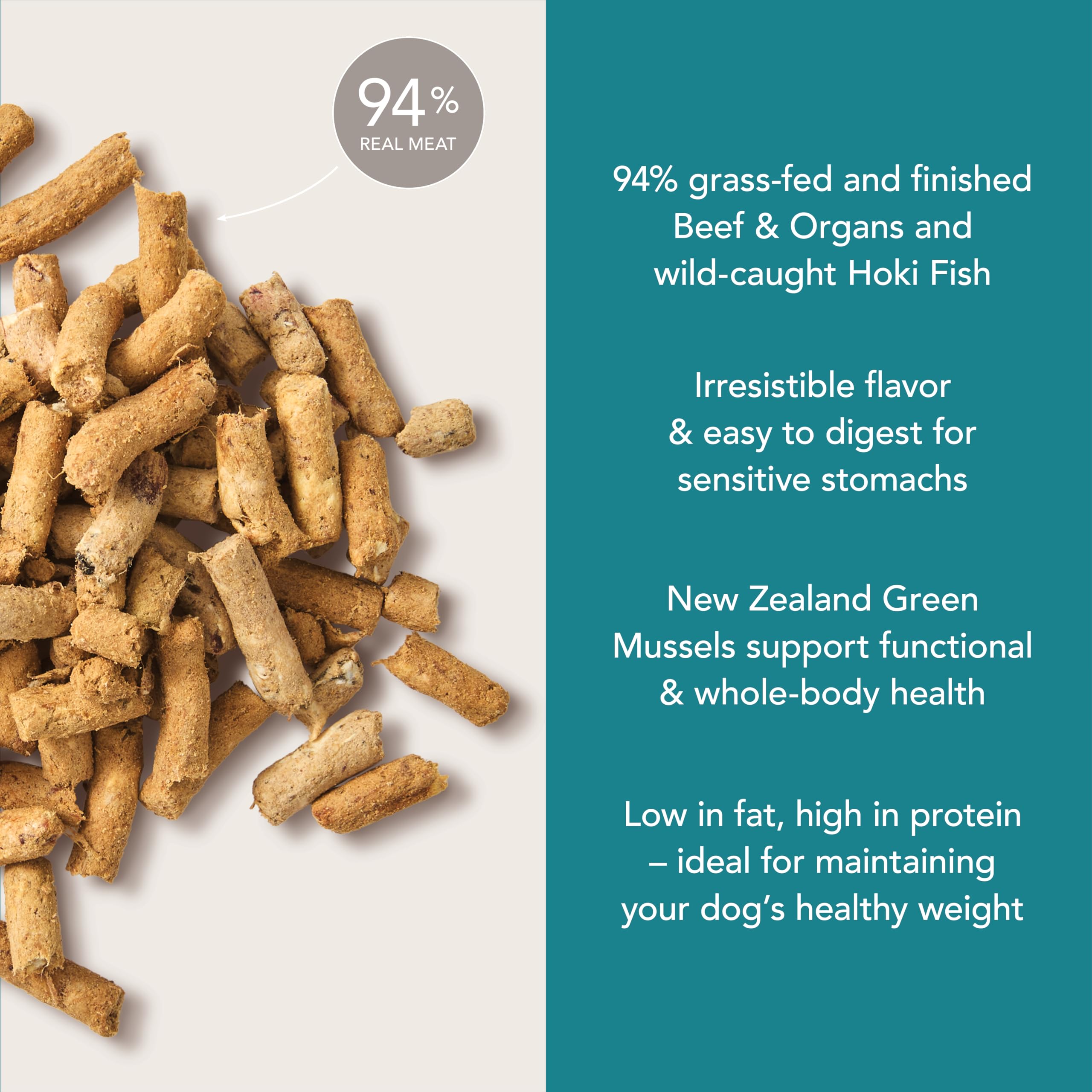 K9 Natural Grain-Free Freeze-Dried Dog Food, New Zealand Beef & Hoki Feast 8lb