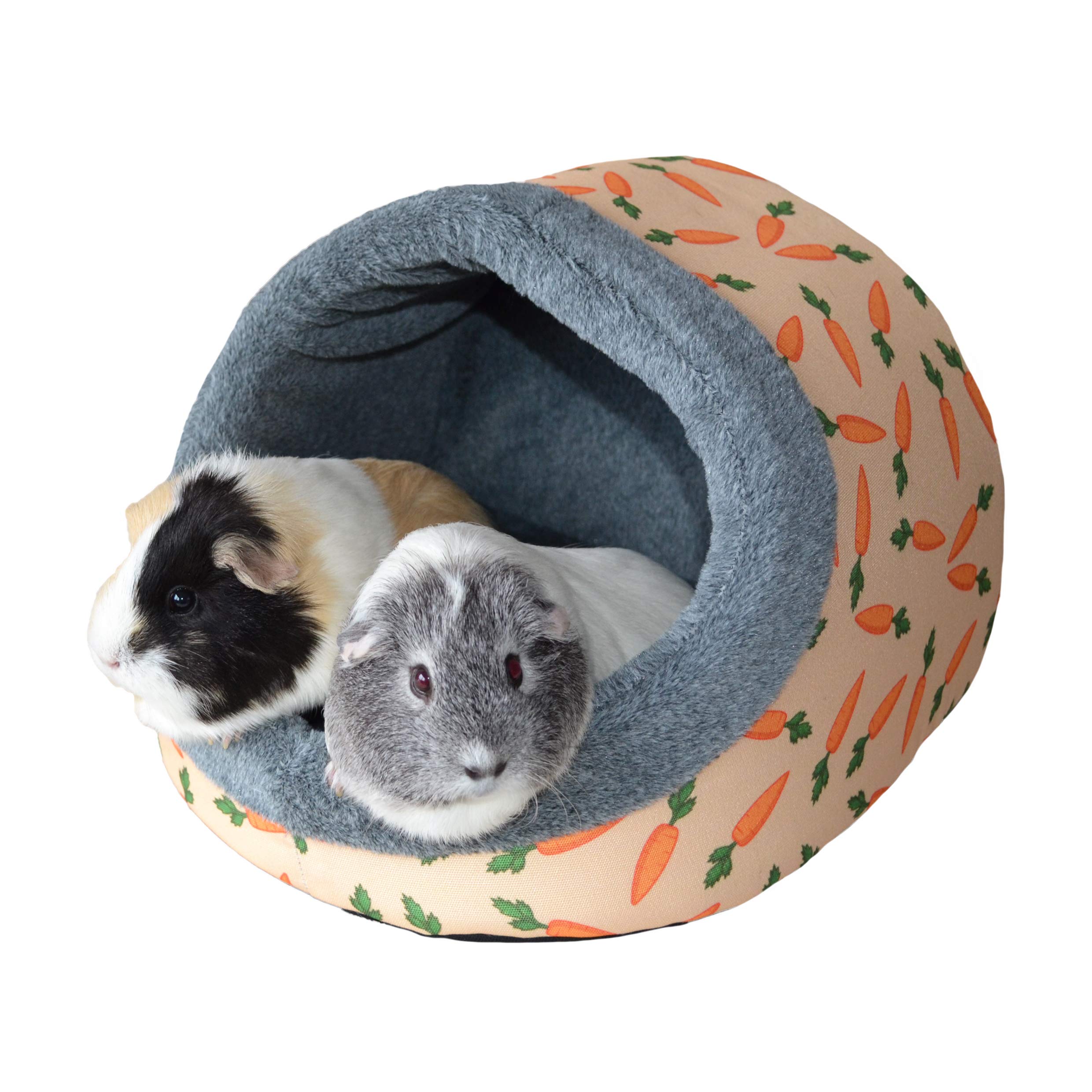 Rosewood Carrot Plush Hooded Bed