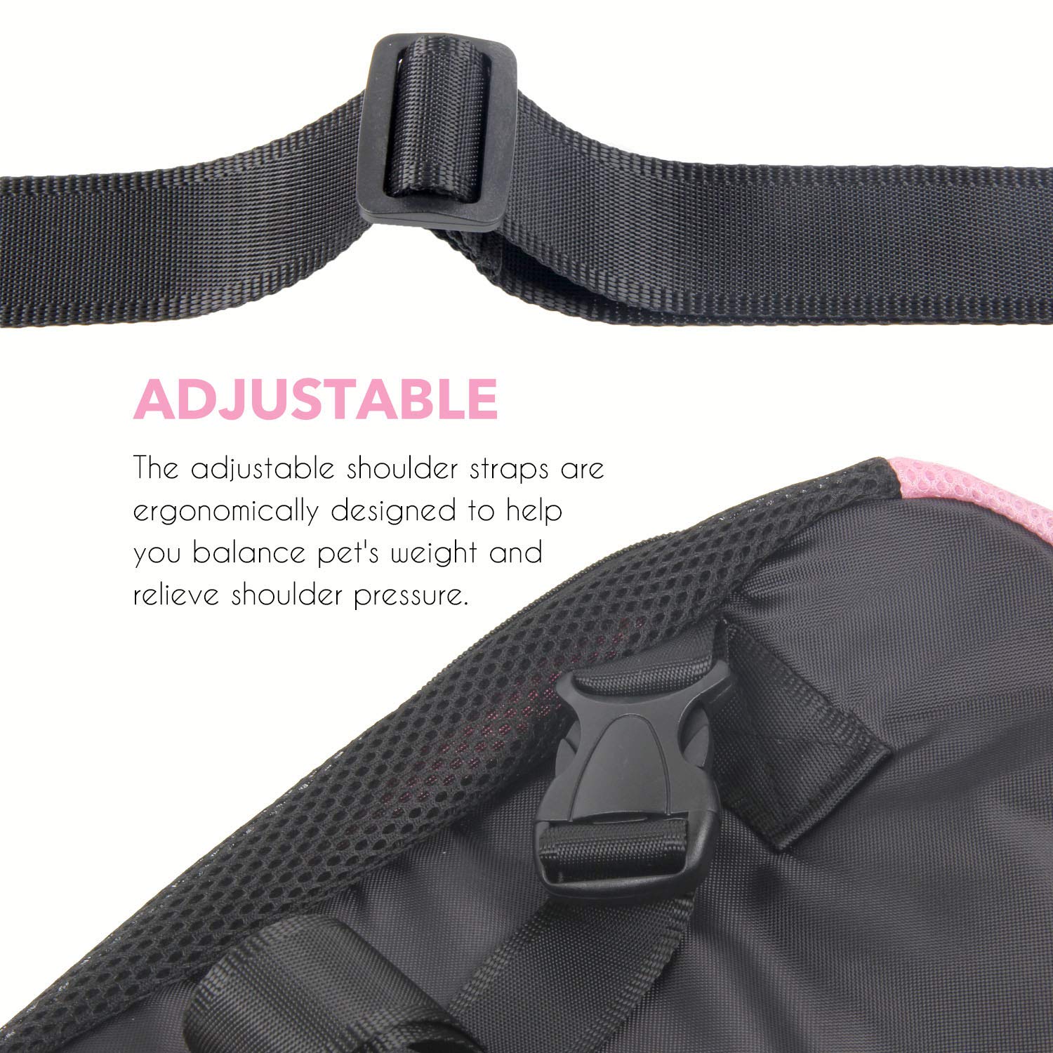 Dog Carrier Pink Legs Out Front Pet Carrier Backpack Comfortable Puppy Bag With Shoulder Strap And Sling For Travel Hiking Camping Outdoor