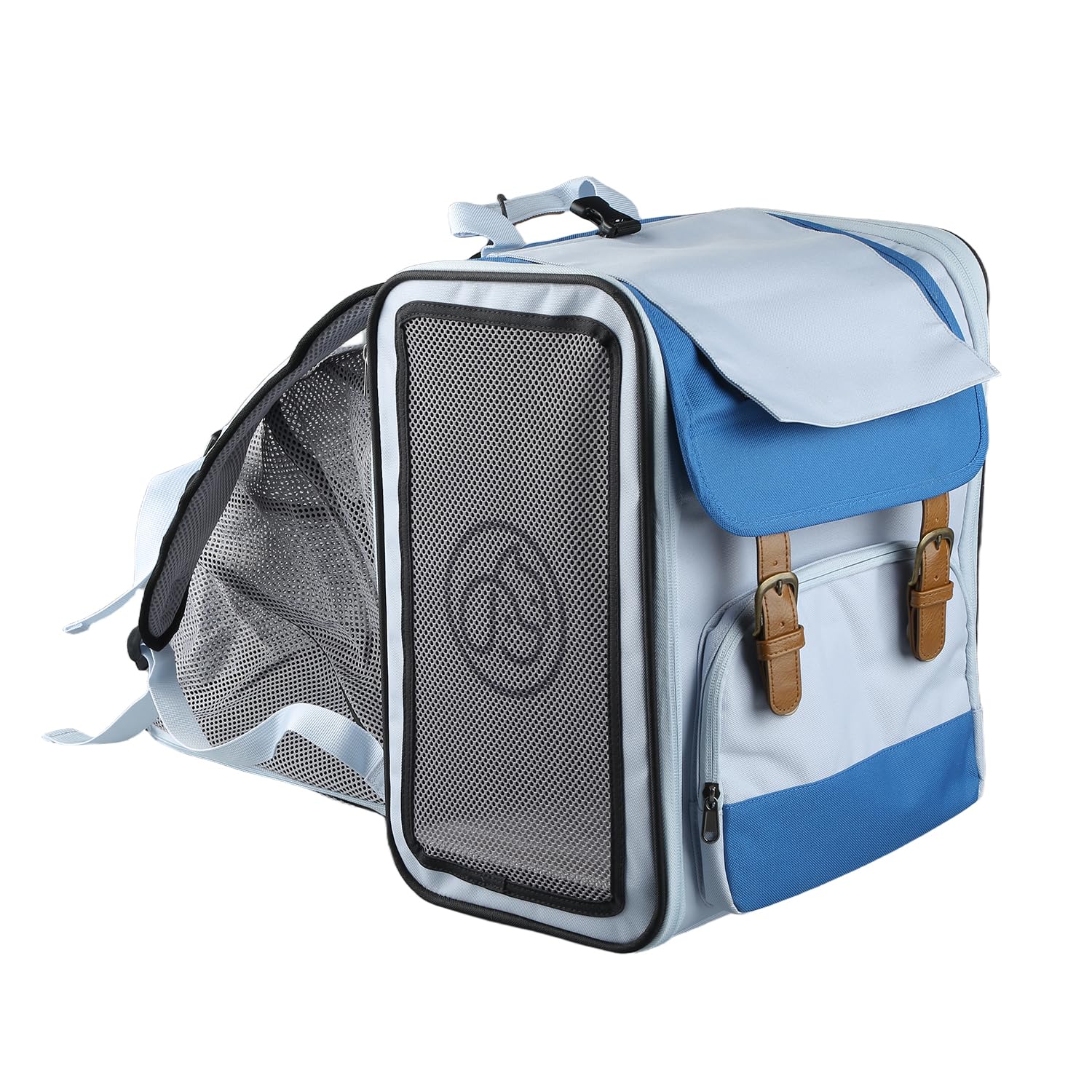 Everking Pet Carrier Backpack for Cats & Small Dogs, Breathable & Foldable, Water-Resistant Oxford Fabric, Removable Plush Pad, 