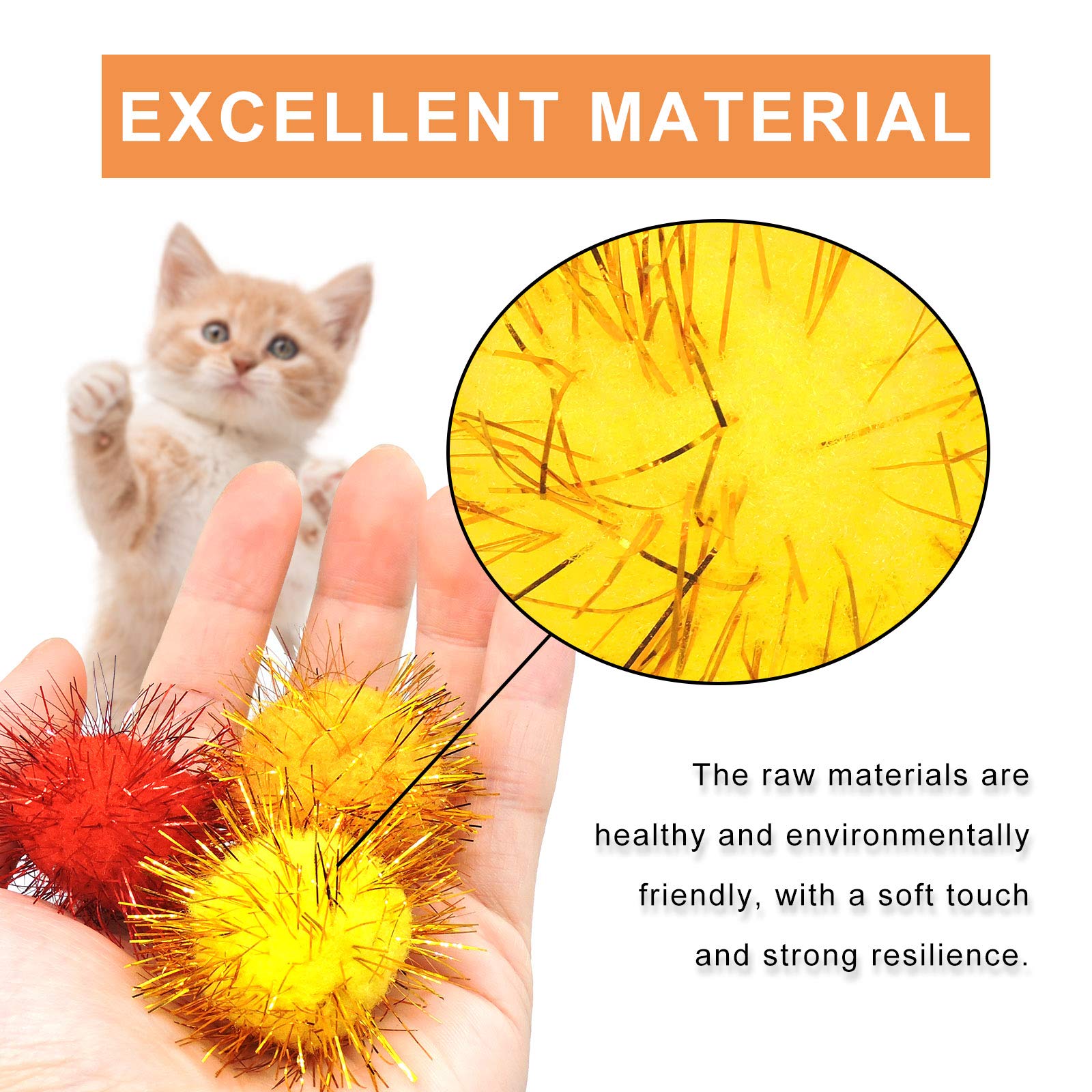 Andiker Cat Crinkle Balls, 2.36 Inches Colorful Cat Balls Chew And Chase Cat Mylar Crinkle Balls Lightweight Cat Toys For Indoor Cats To Keep Fit And Active (100Pc)