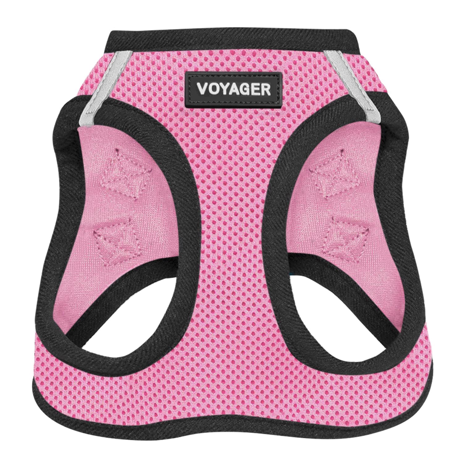 Voyager Step-In Air Dog Harness - All Weather Mesh Step In Vest Harness For Small And Medium Dogs And Cats By Best Pet Supplies - Harness (Pink/Black Trim), S (Chest: 14.5-16')