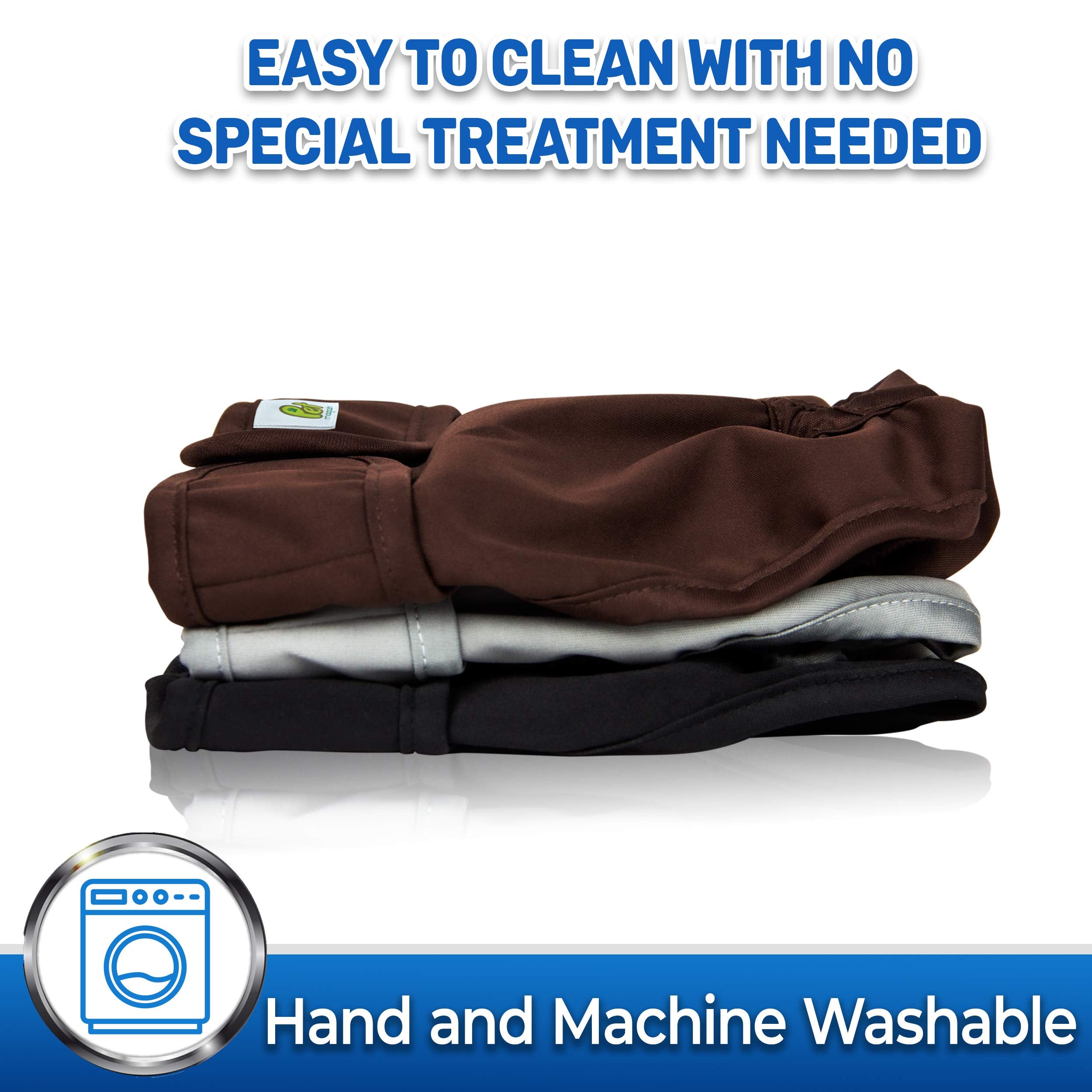 Pet Magasin Reusable Washable Dog Diapers (Pack Of 3), Highly Absorbent With Strong & Flexible Hook & Loop (Original, S (11   -1