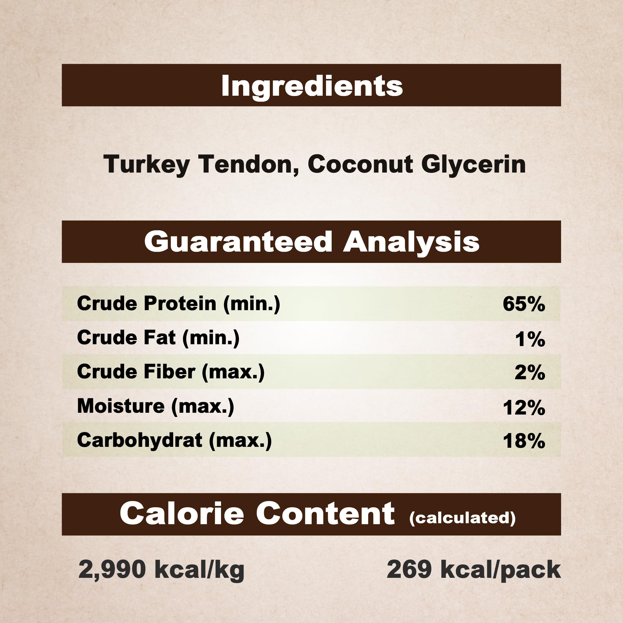 A Freschi srl Turkey Tendons for Dogs - Healthy, Rawhide-Free Chews, 6 Count Pack Braid for Medium Breeds