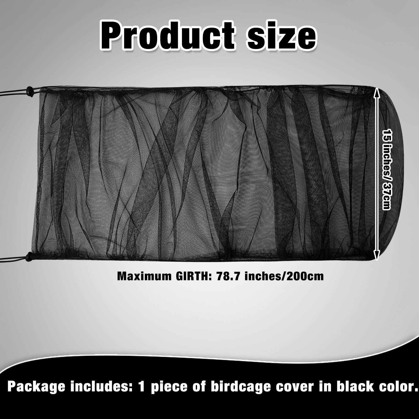Shappy Large Bird Cage Net, Bird Cage Seed Catcher, Adjustable Soft Airy Mesh Net, Birdcage Skirt Guard For Parrot Parakeet Maca
