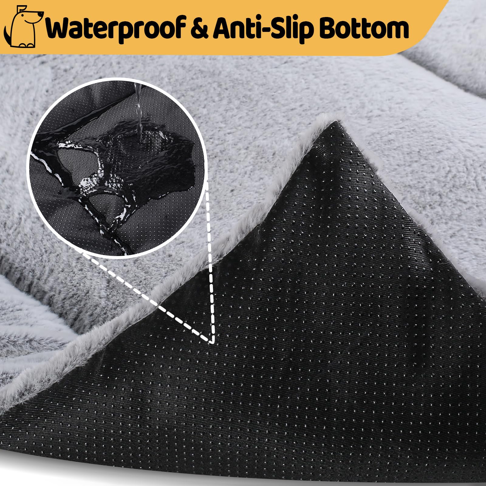 ZENGAOOU Washable Dog Crate Pad, Ultra Soft Dog Bed for Large Dogs, Anti-Slip Kennel Pad for Dogs Cozy Sleeping Mattress, Travel