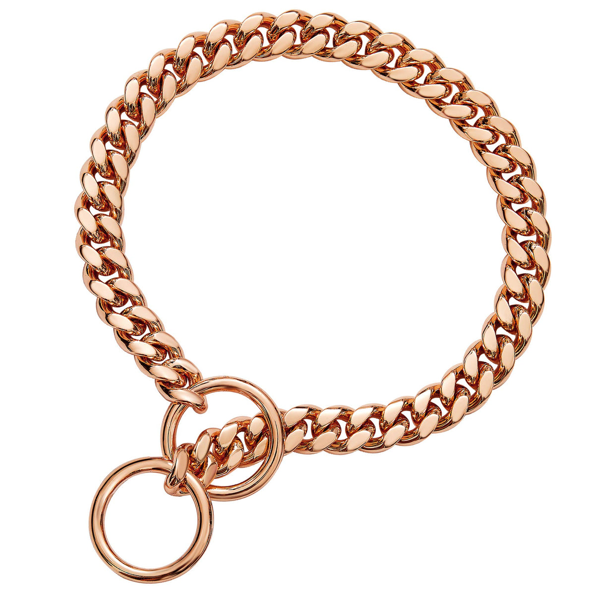 Txprodogchains 18K Gold Chain Dog Collar 10Mm Cuban Link Chain Stainless Steel Metal Links Walking Training Collar For Small Med