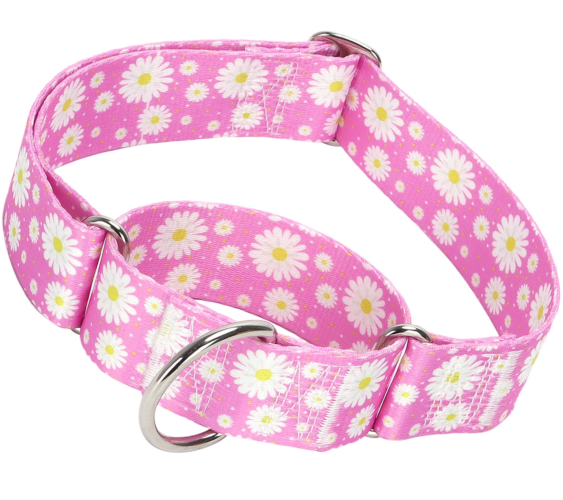 Wide 1.5 Martingale Collar For Girl Dogs,No Pull Heavy Duty Dog Collar For Medium Large Extra Large Female Dogs M