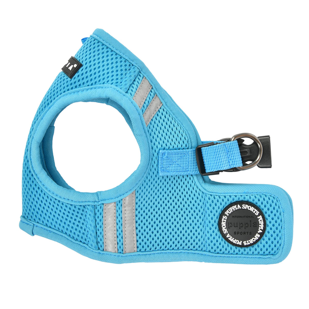 Puppia Soft Vest Dog Harness No Choke Step-In Reflective Triple Layered Breathable Mesh For Small And Medium Dog, Sky Blue, X-La