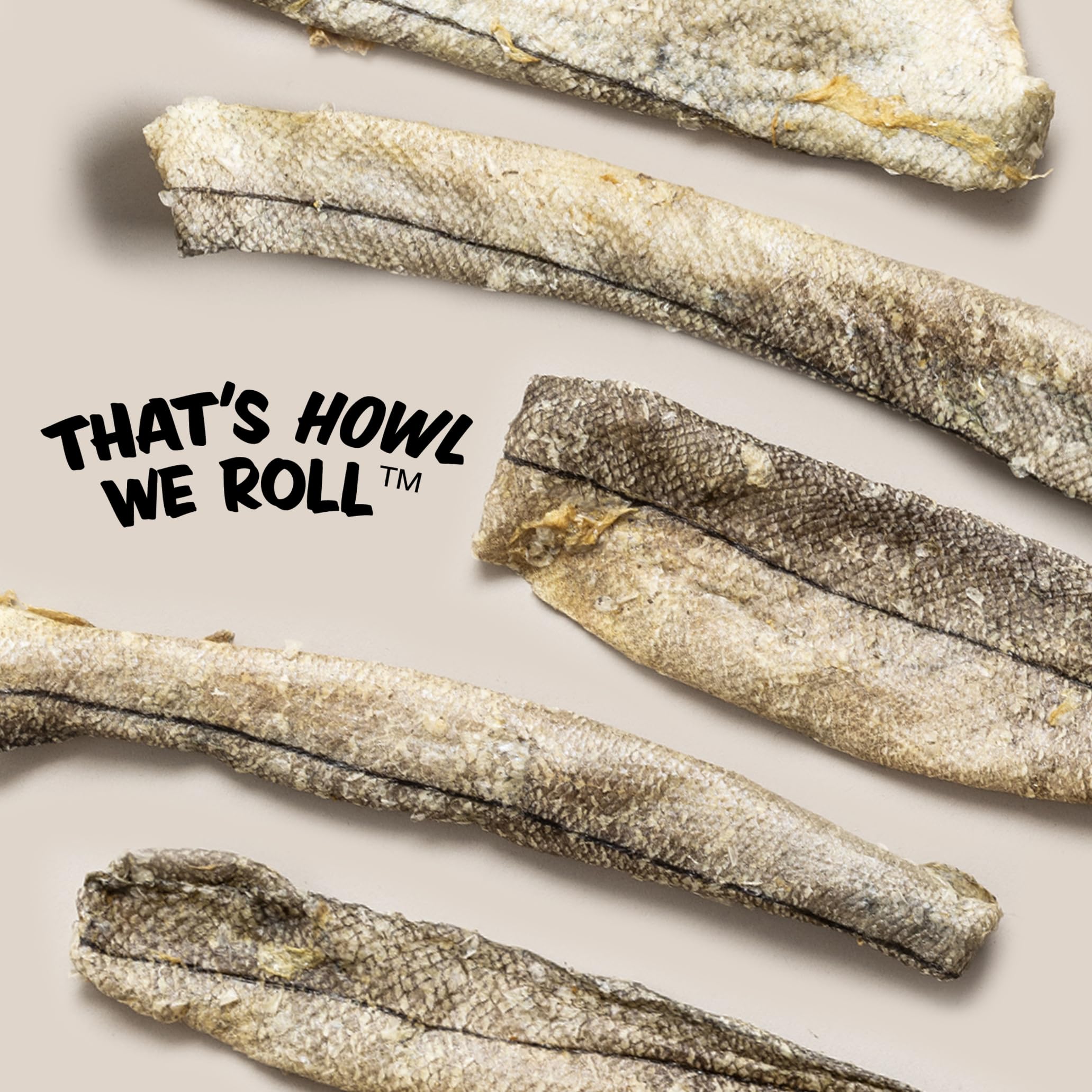 Polkadog Crunchy Haddock Skins Dog Treats - Single-Ingredient, Omega-3 Rich, All-Natural Pet Snack - Locally-Caught, Sustainable