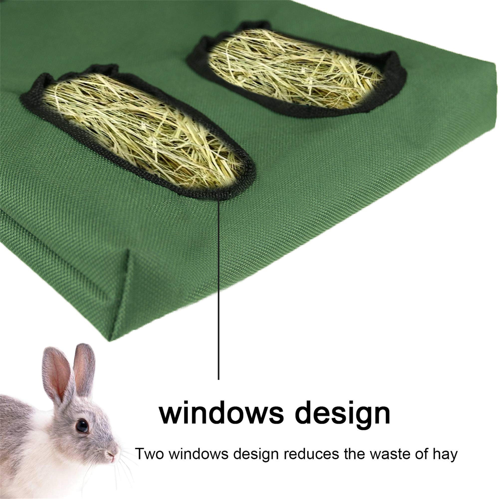 Rabbit Hay Feeder Bag Guinea Pigs Hanging Hay Rack Manger Holder Dispenser Small Animal Feeder Storage Pouch For Bunny Chinchill