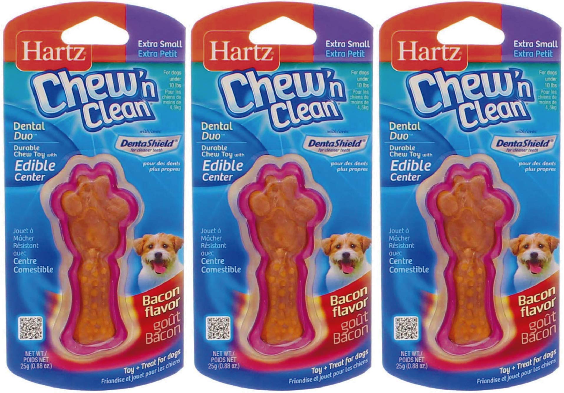 Hartz Tiny Dog Dental Duo Dog Toy Edible Chew Combo [Set Of 3]