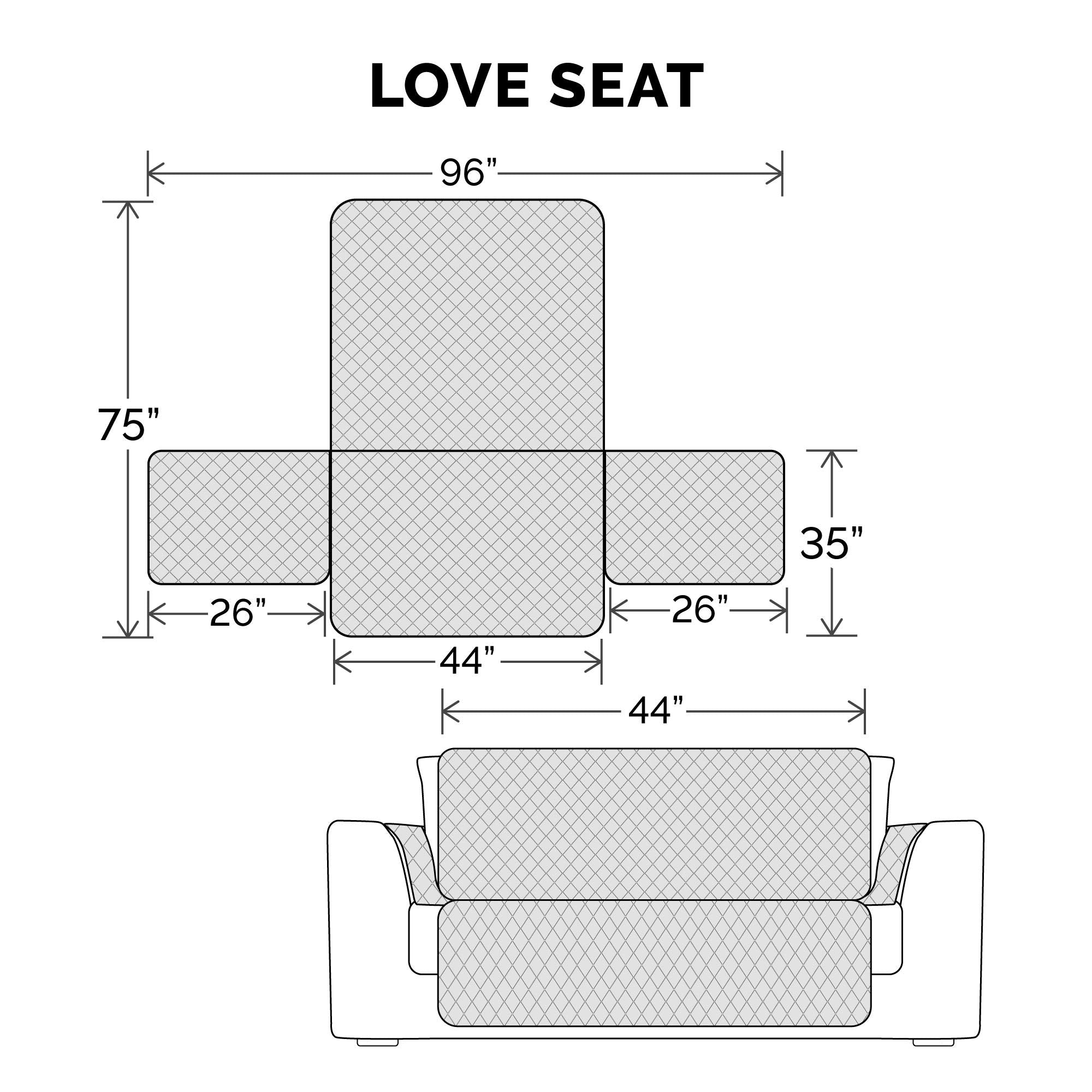 Furhaven Water-Resistant & Reversible Loveseat Cover Protector for Dogs, Cats, & Children - Quilted Polka Paw Living Room Furnit