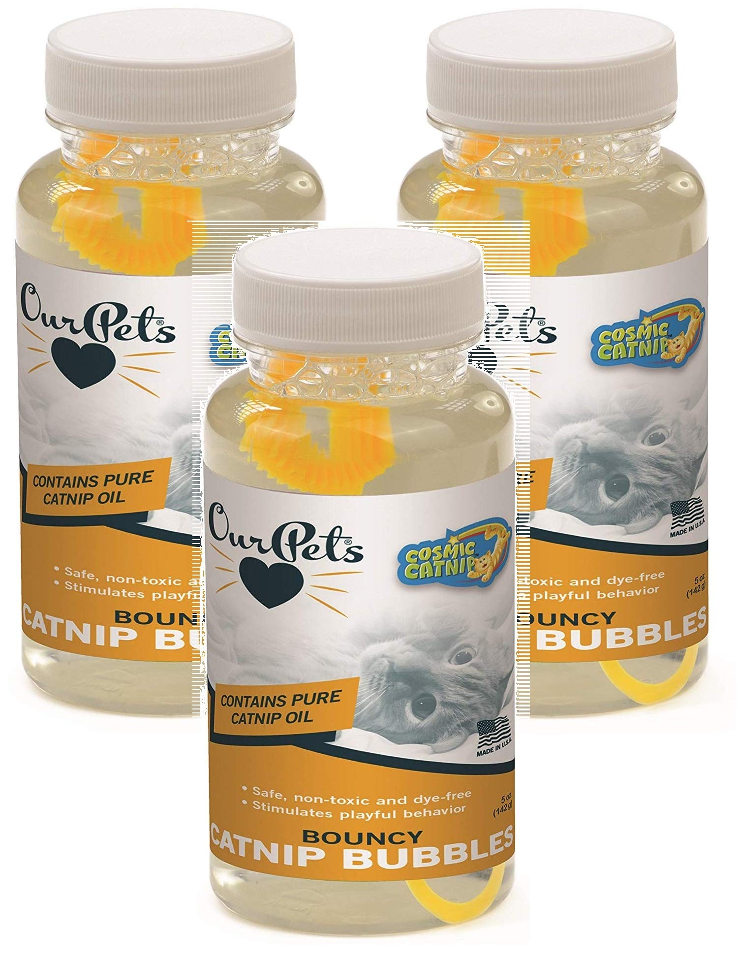Our Pets Catnip Bouncy Bubbles Cat Toy, 5 Ounce (3 Pack  5 Ounces)