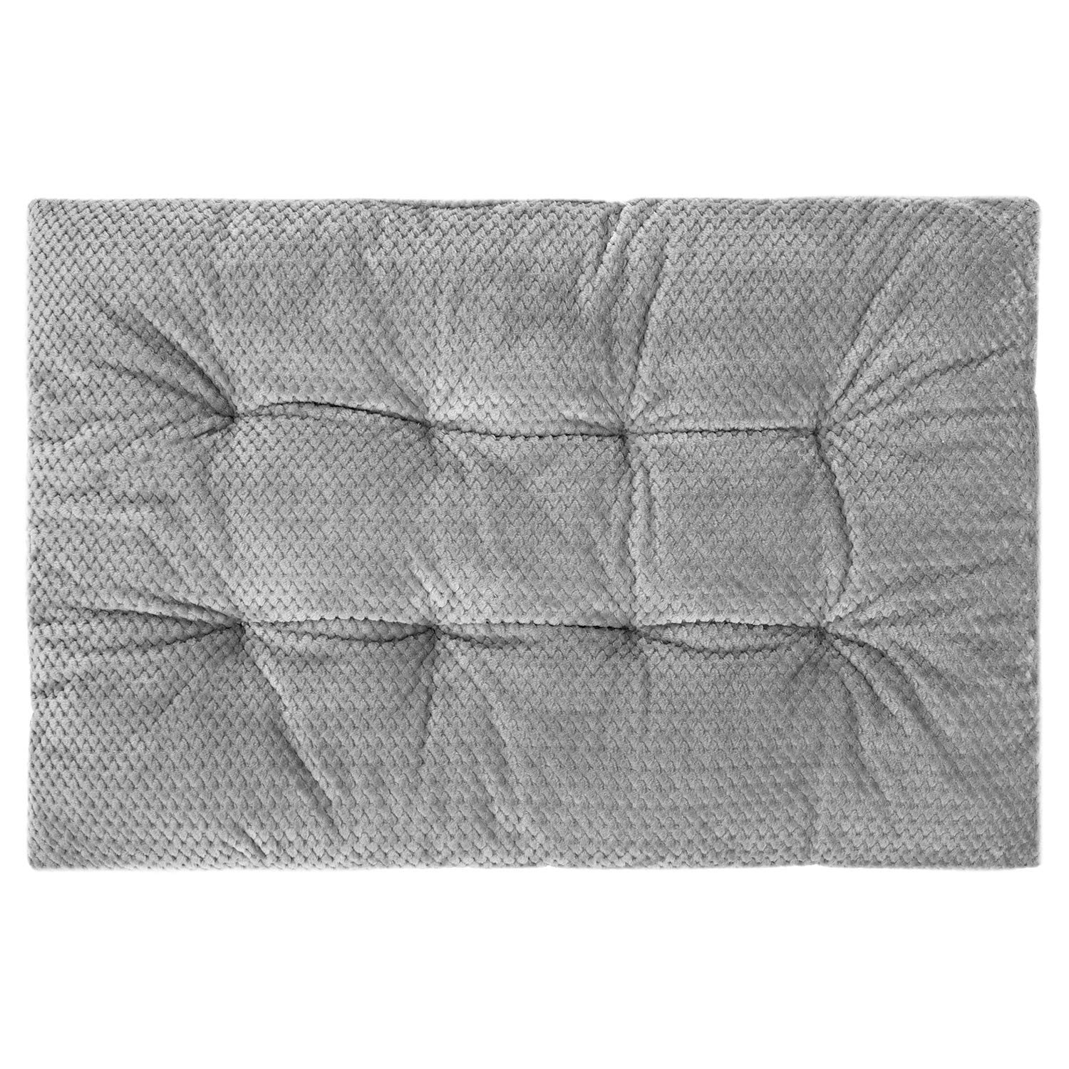 Wonder Miracle Fuzzy Deluxe Pet Beds, Super Plush Dog Or Cat Beds Ideal For Dog Crates, Machine Wash & Dryer Friendly (23' X 35', L-Pearl Grey)